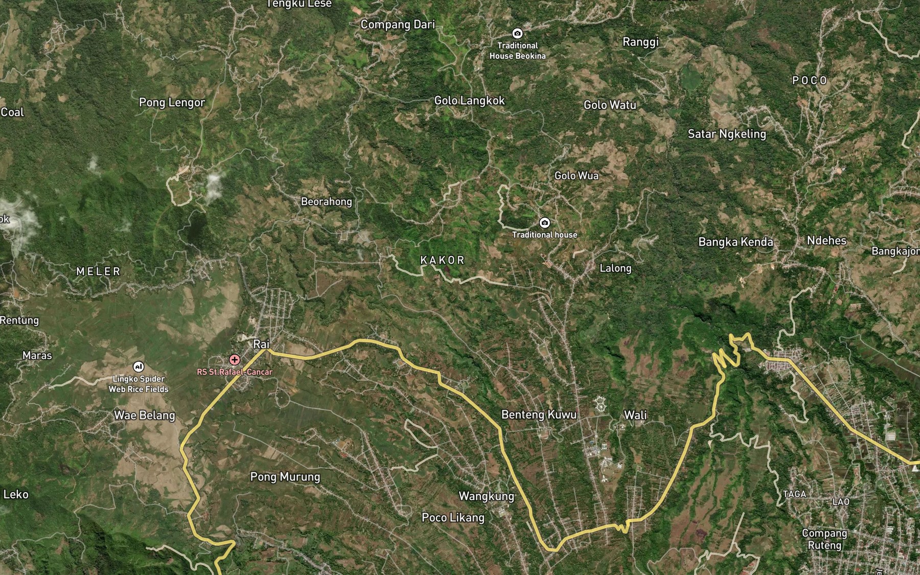 Satellite map of the Wae Mbeleng