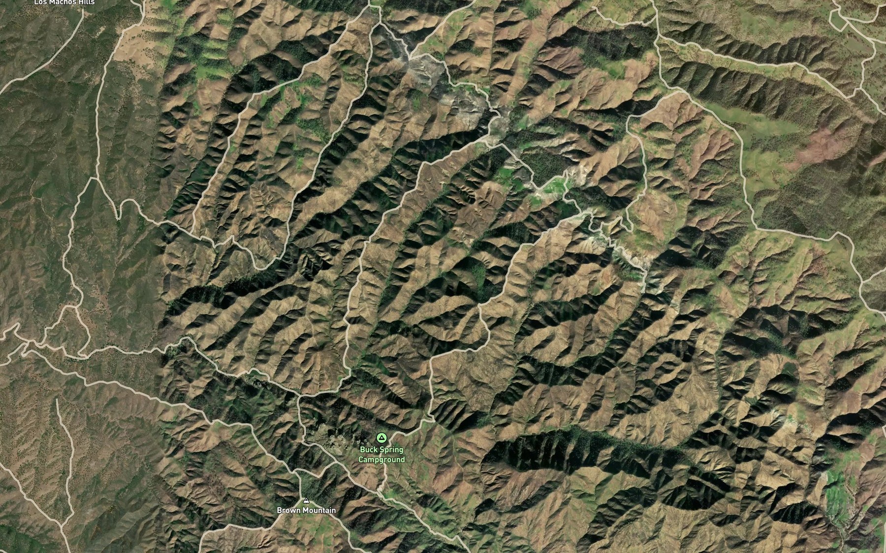 Satellite map of the Buck Spring