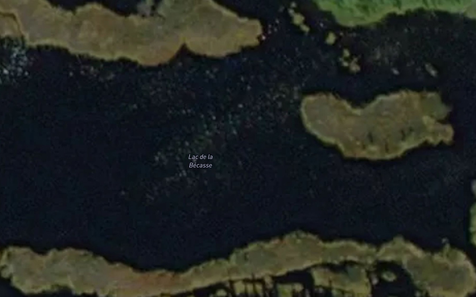 Satellite map of the Lac de la Becasse