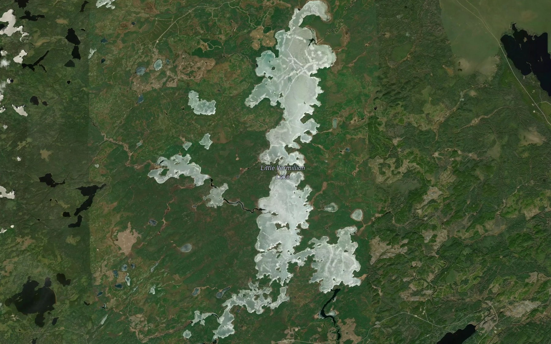 Satellite map of the Nungesser River