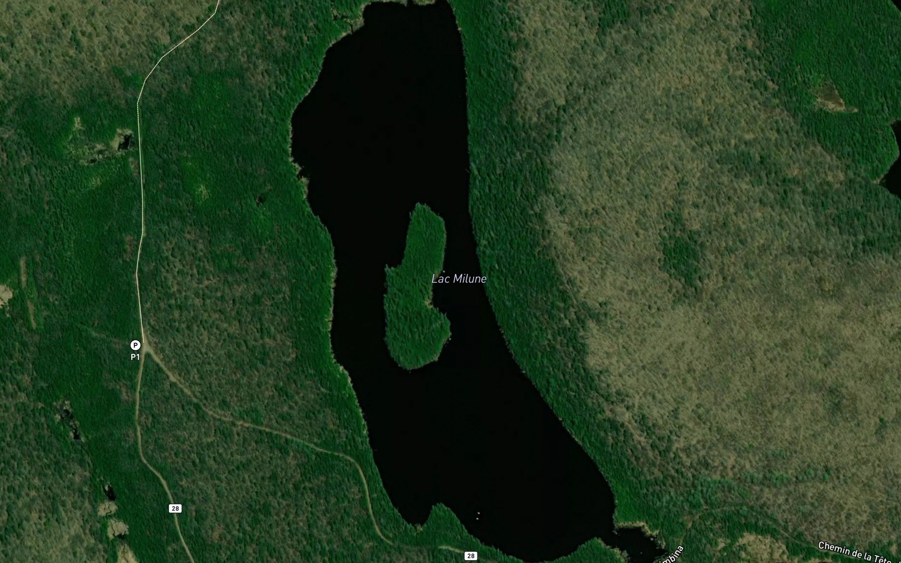 Satellite map of the Lac Milune