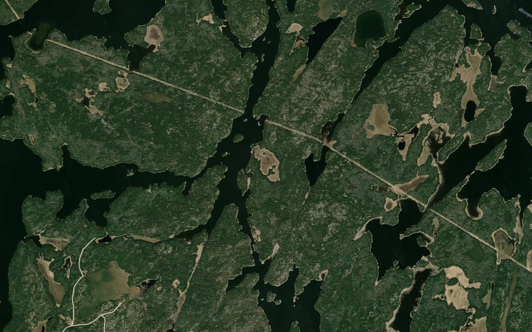 Satellite map of the Throat Rapids