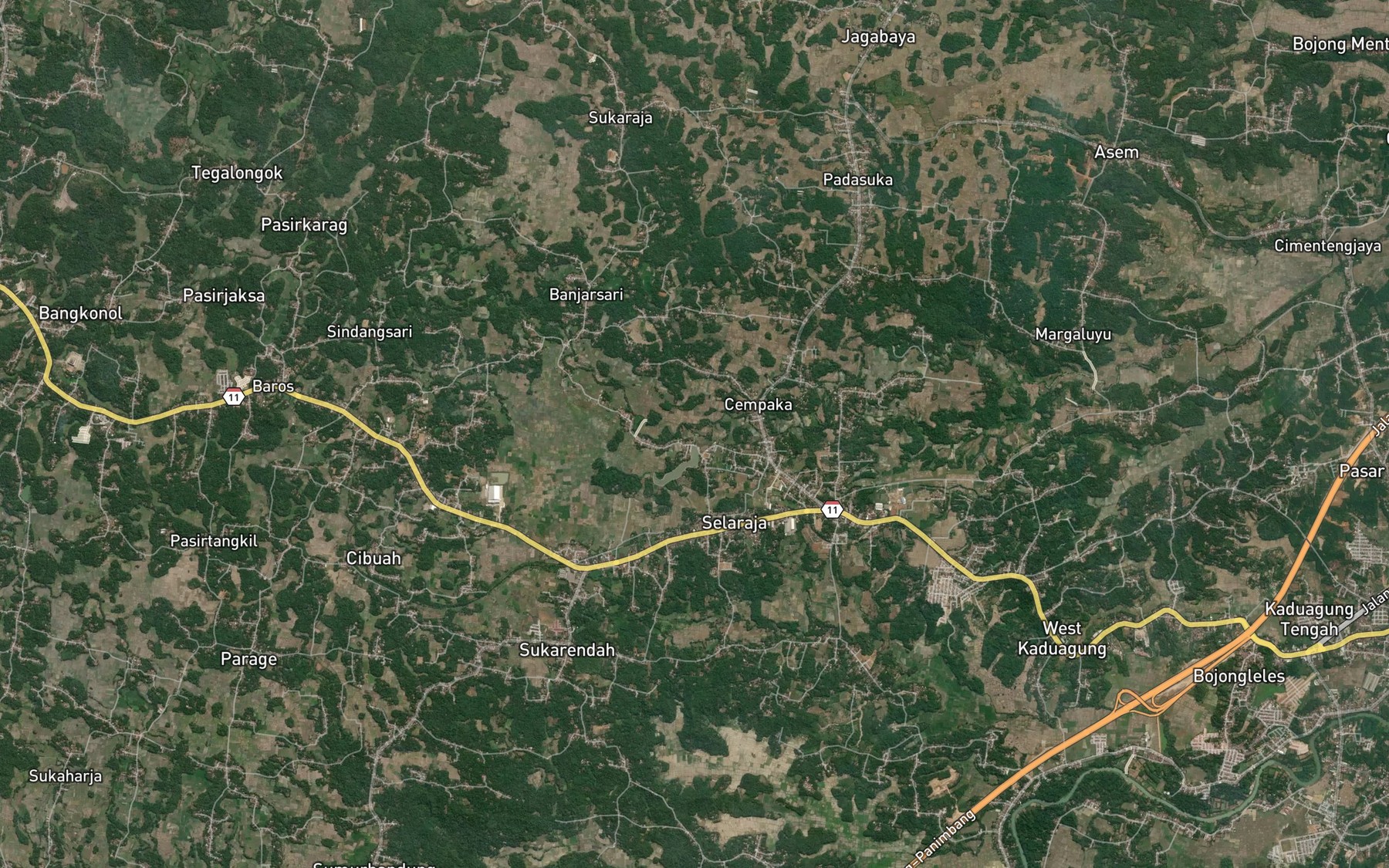 Satellite map of the Ci Lembun
