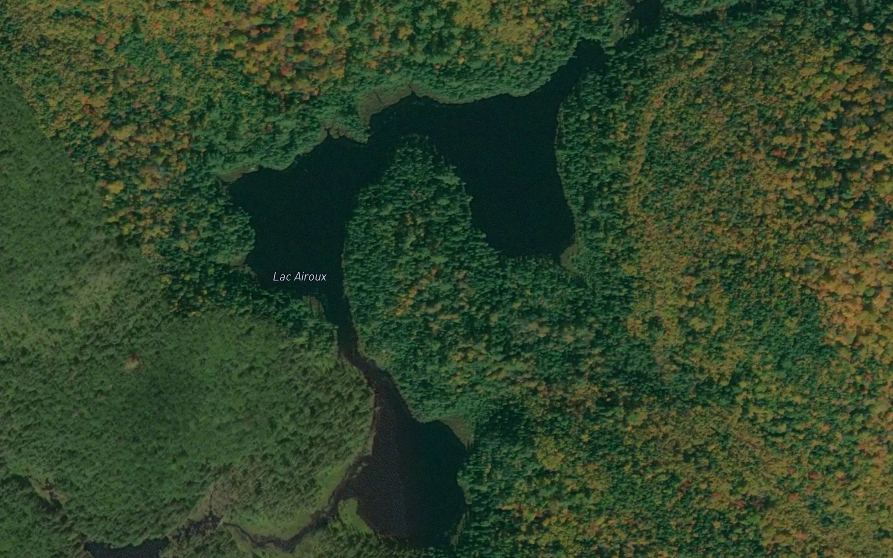 Satellite map of the Lac Airoux