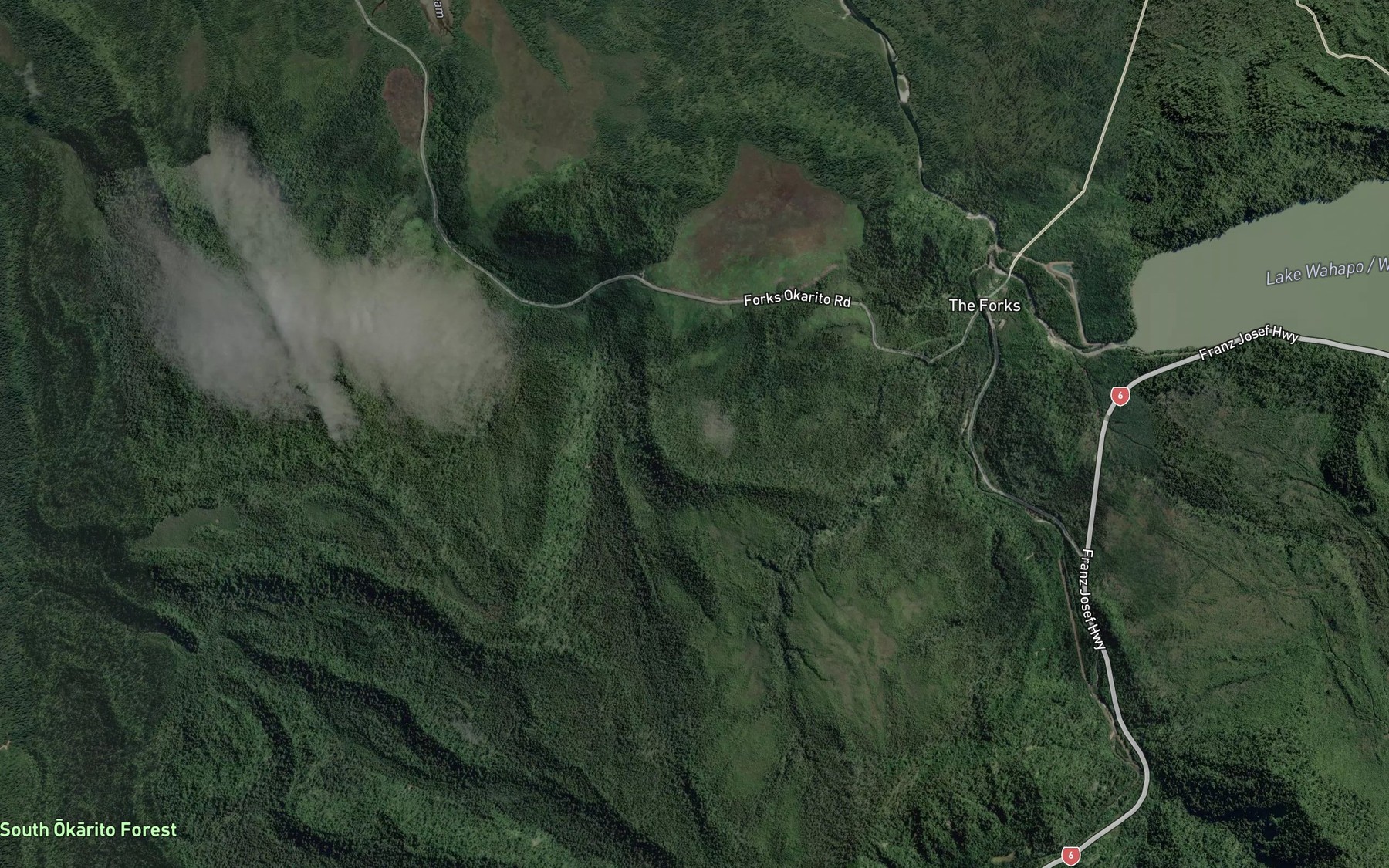 Satellite map of the Jenkins Creek