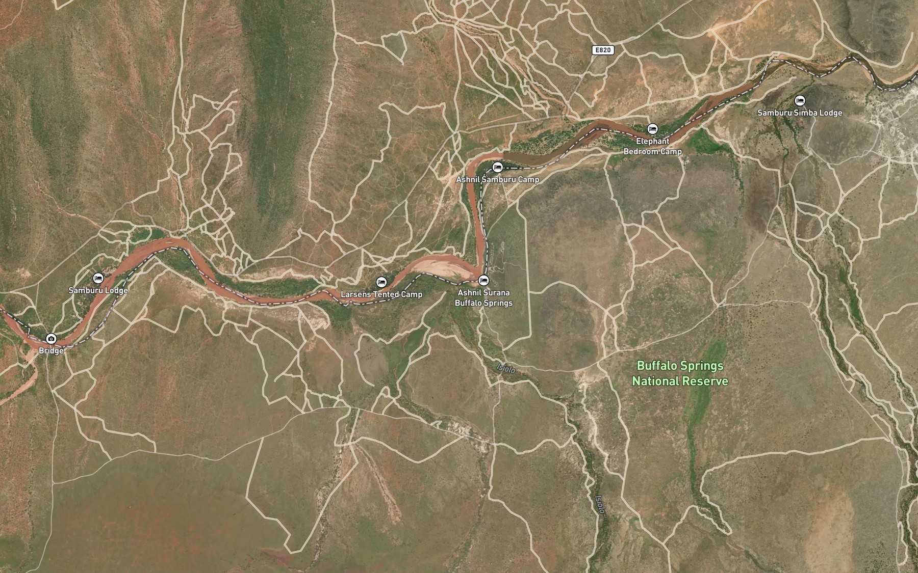 Satellite map of the Isiolo