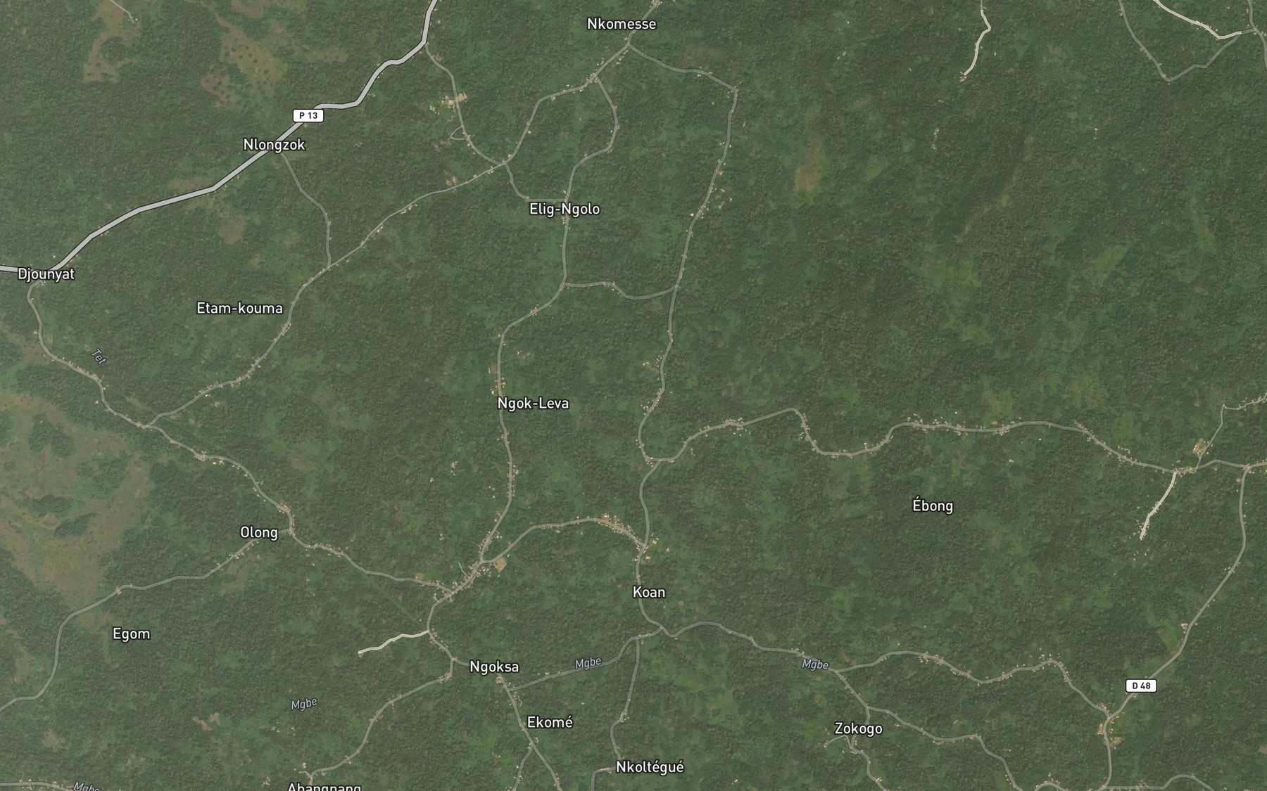 Satellite map of the Mengouma