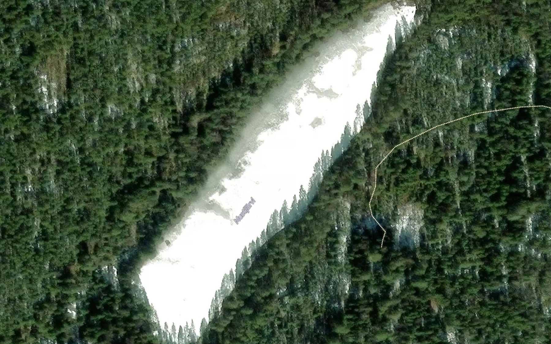 Satellite map of the Mustijarvi