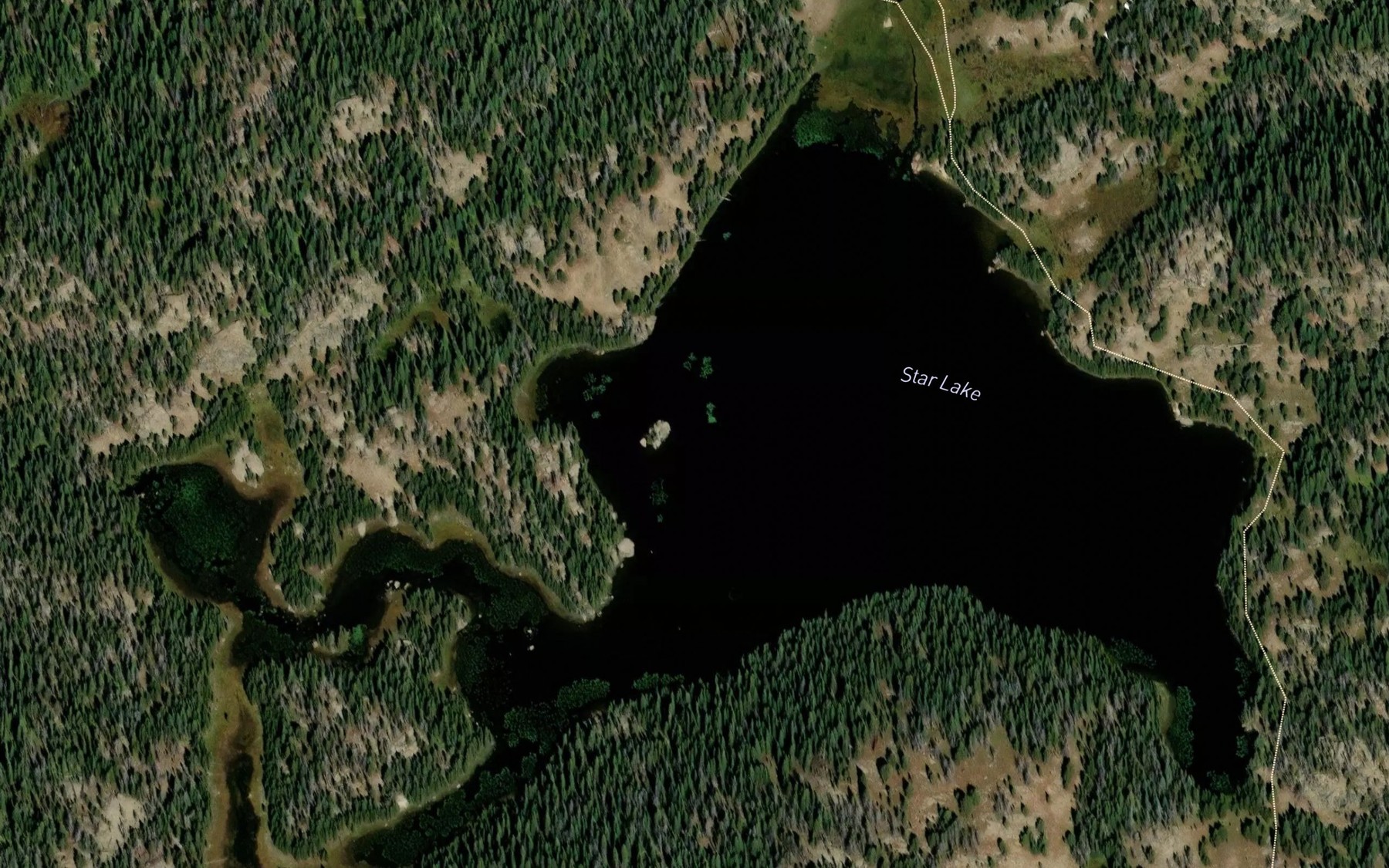 Satellite map of the Star Lake