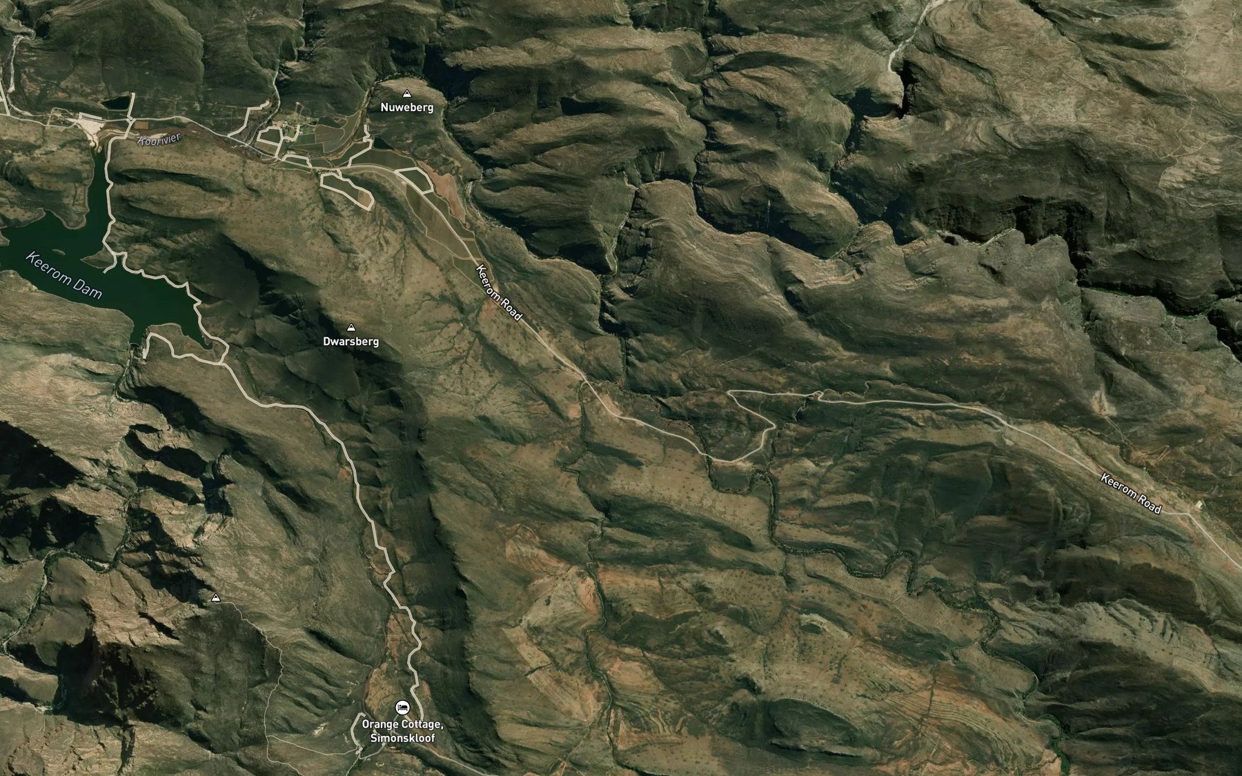 Satellite map of the Koorivier