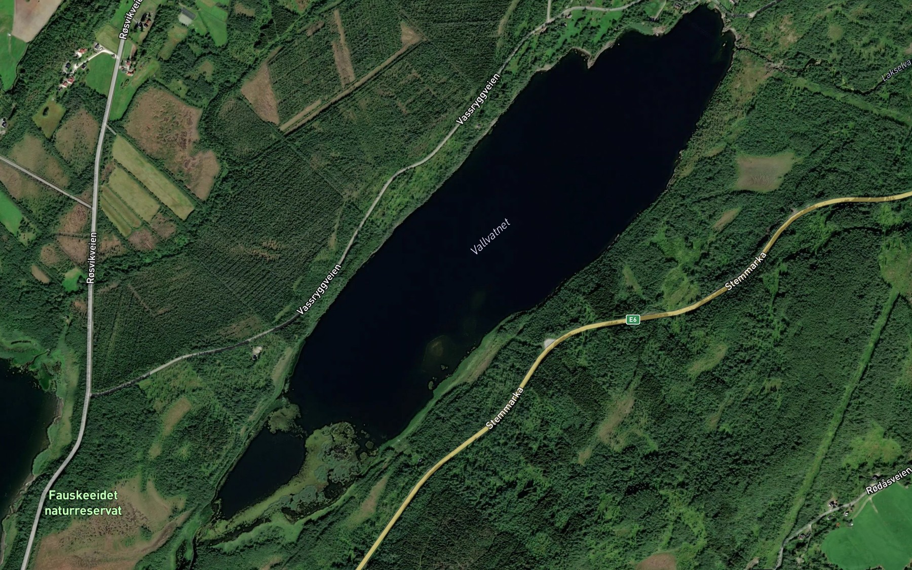 Satellite map of the Vallvatnet