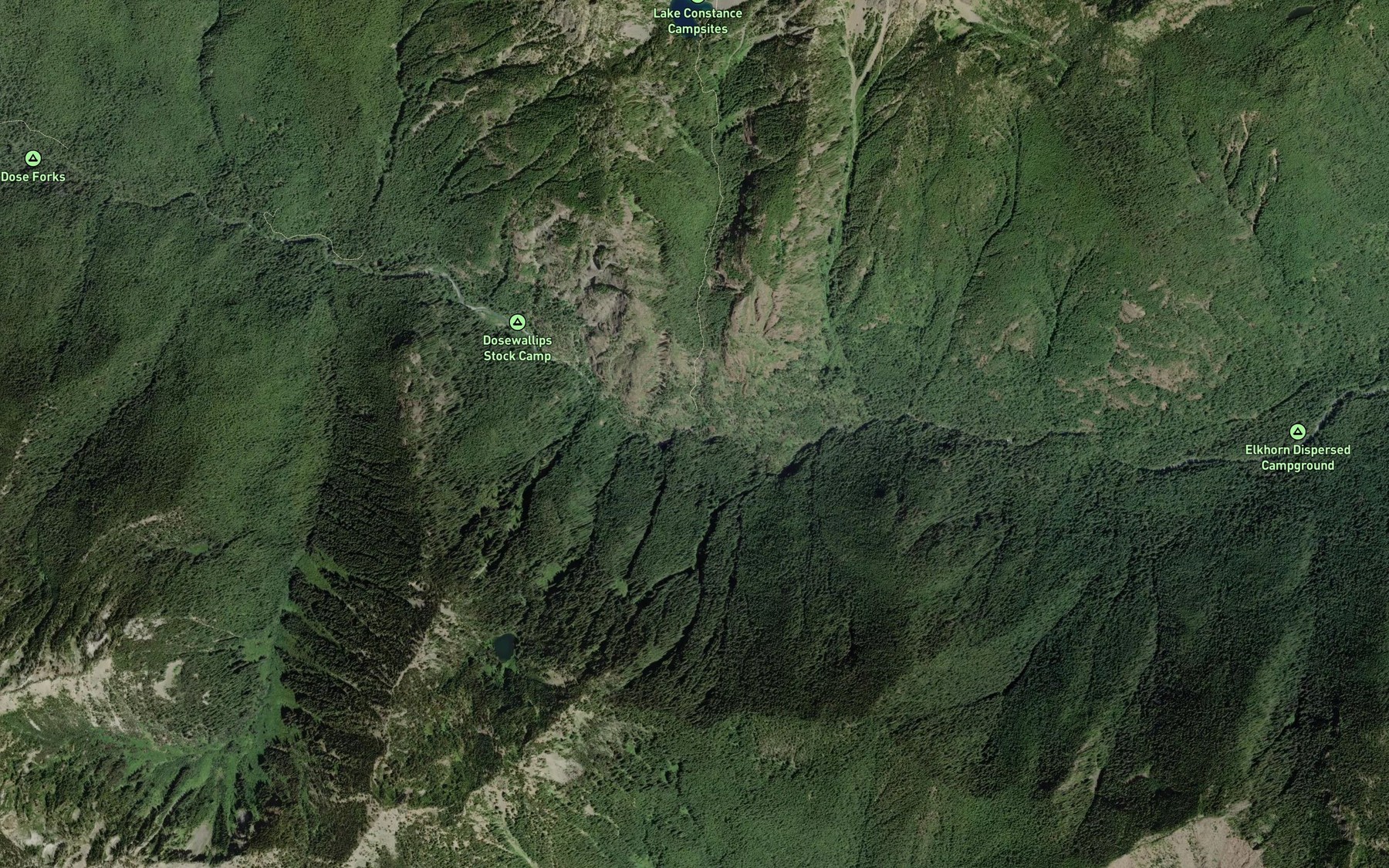 Satellite map of the Constance Creek