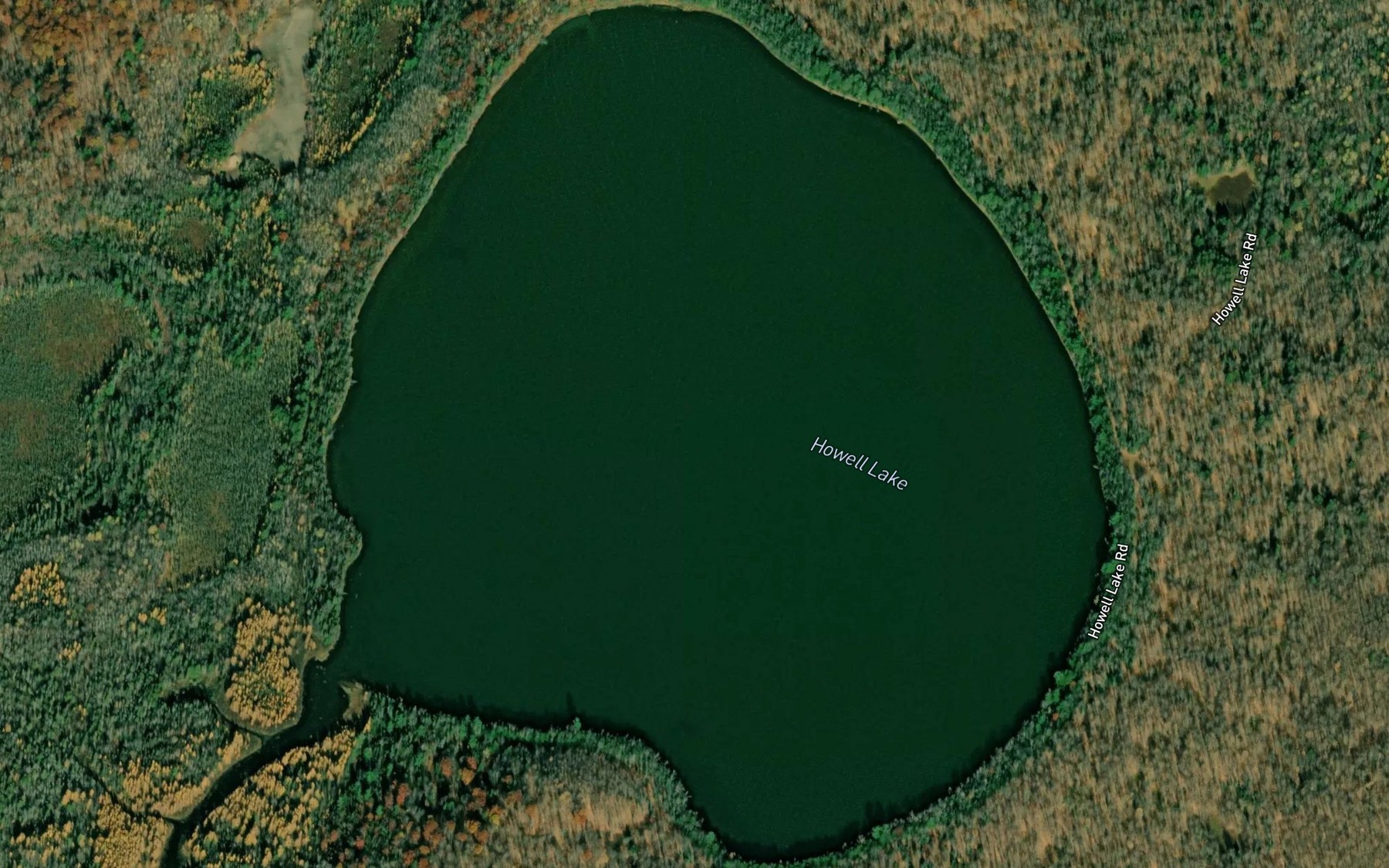 Satellite map of the Howell Lake