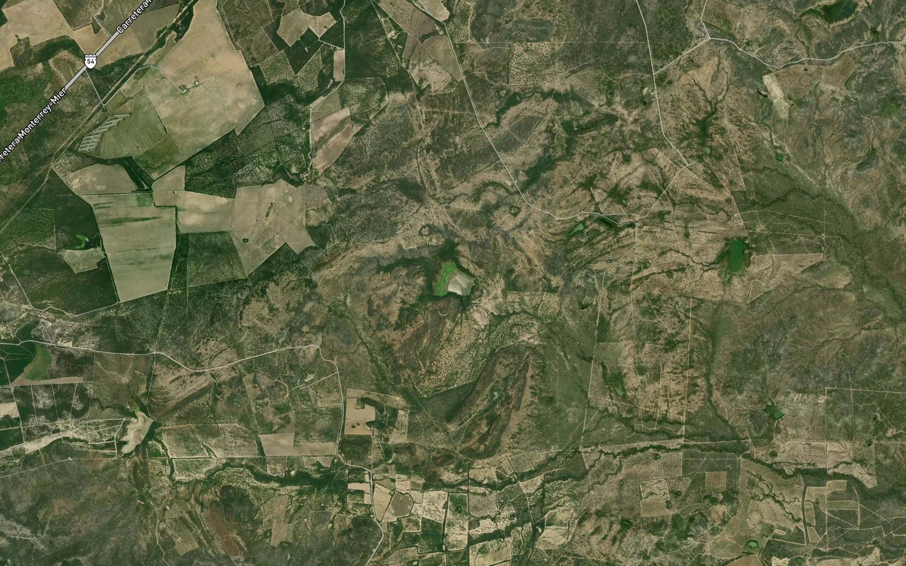 Satellite map of the Los Garza