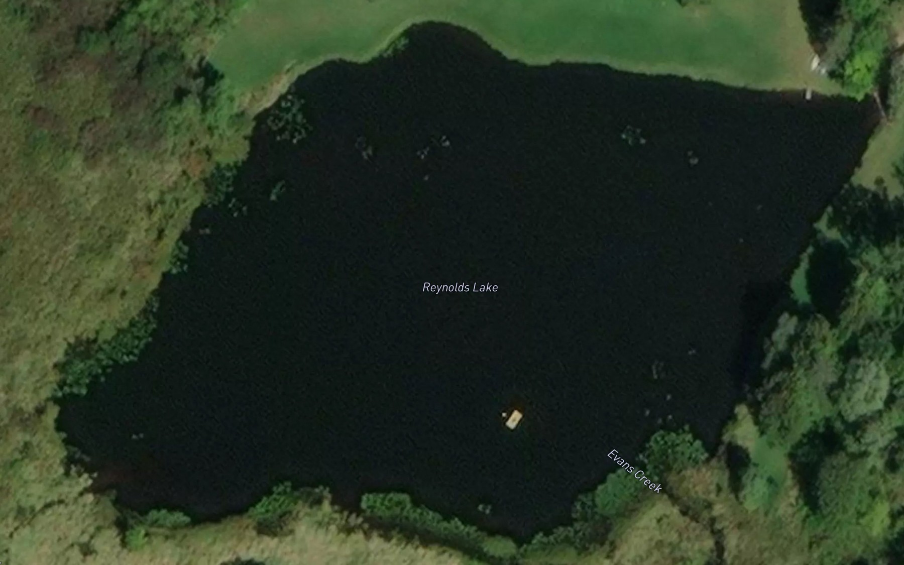 Satellite map of the Reynolds Lake