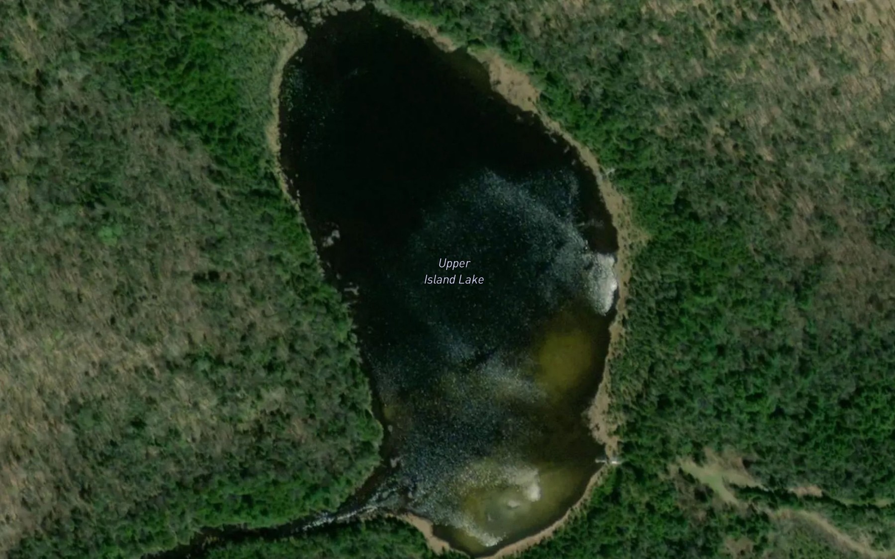 Satellite map of the Upper Island Lake