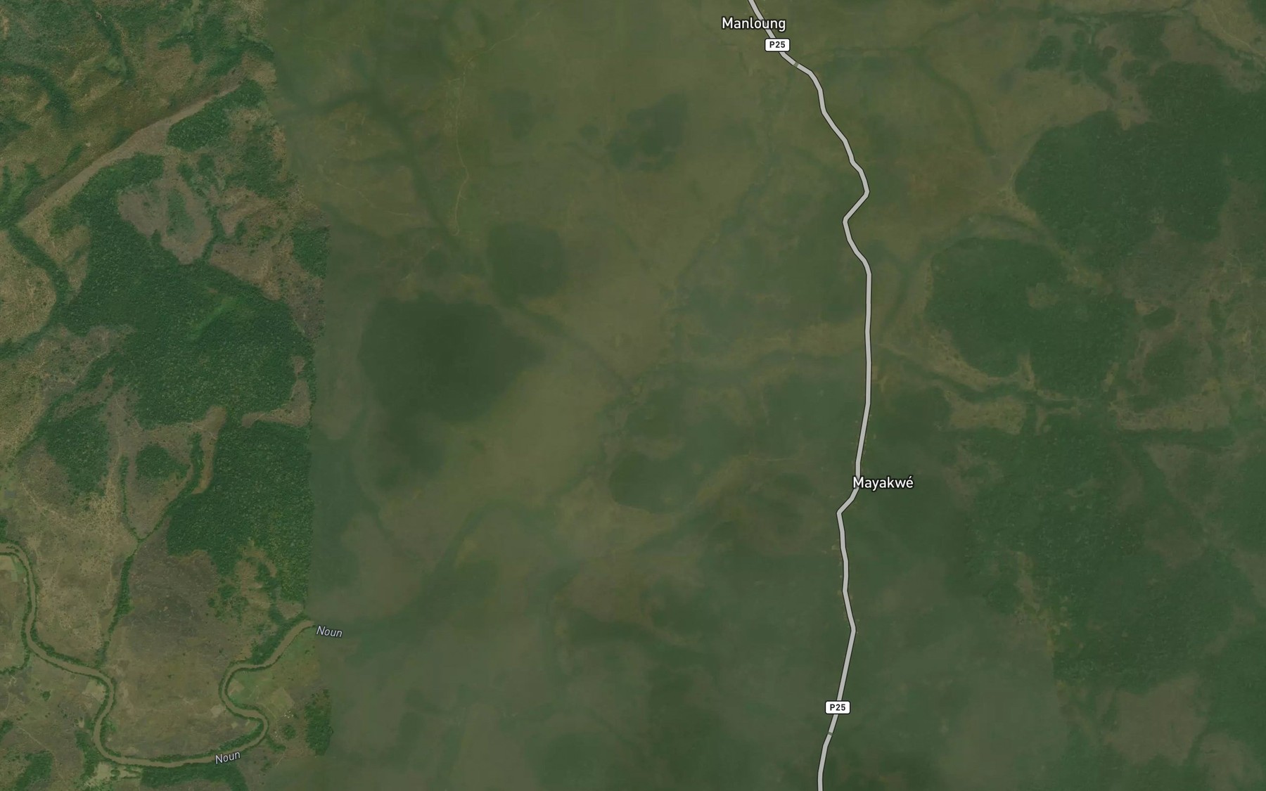 Satellite map of the Kakoum