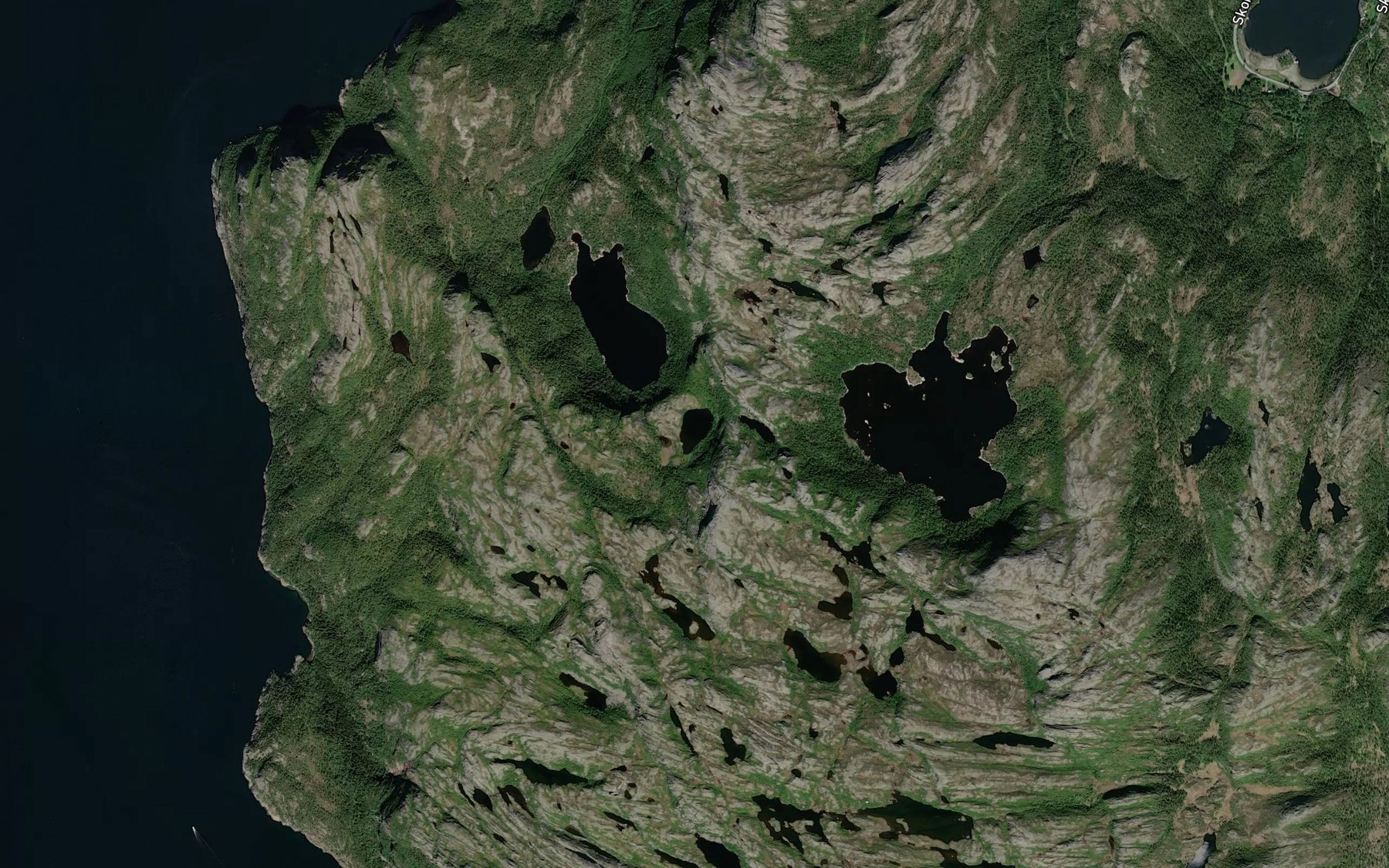 Satellite map of the Auntjorna