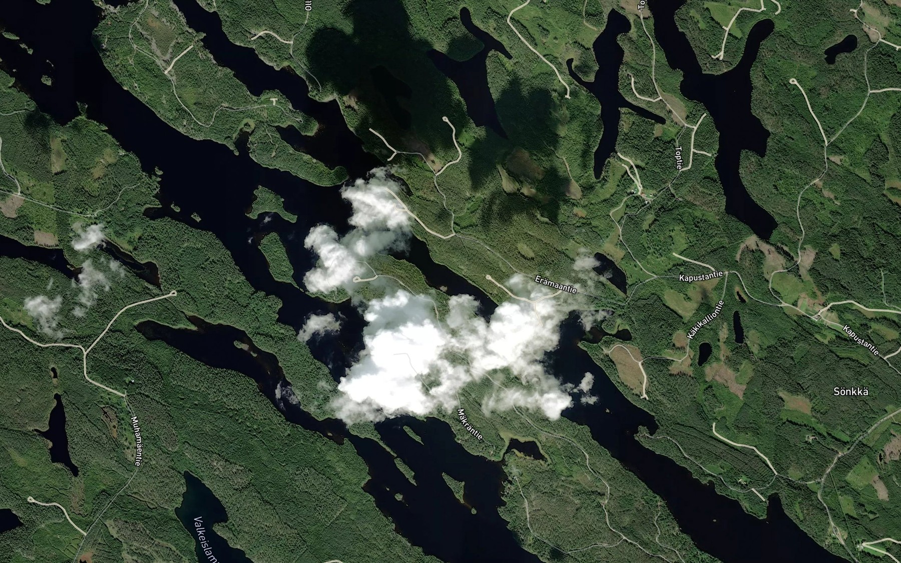 Satellite map of the Lamposalmi