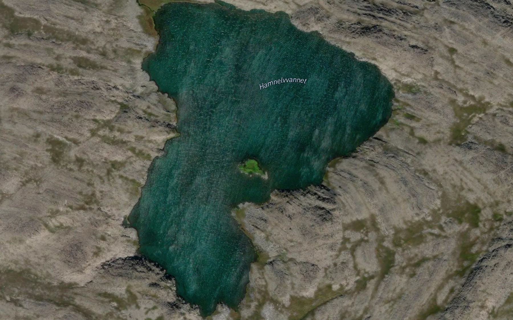 Satellite map of the Hamnelvvatnet