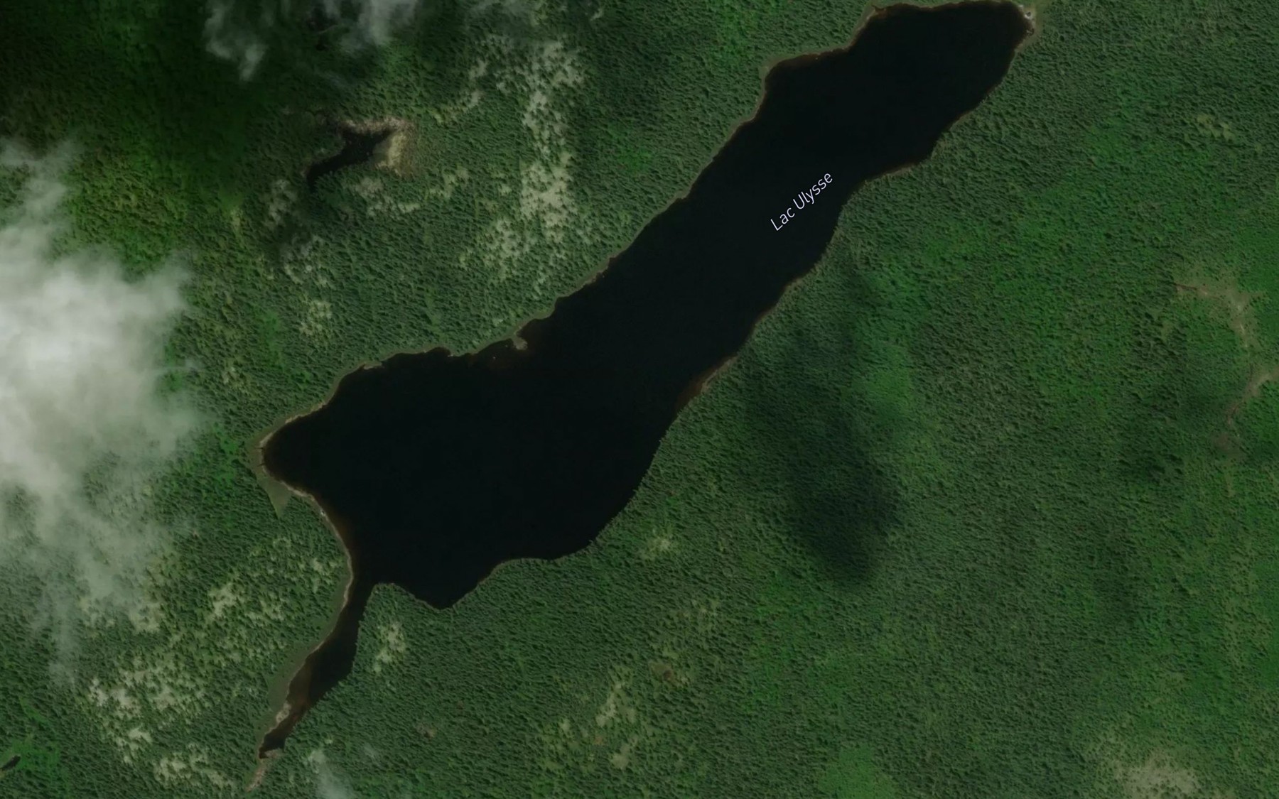 Satellite map of the Lac Ulysse