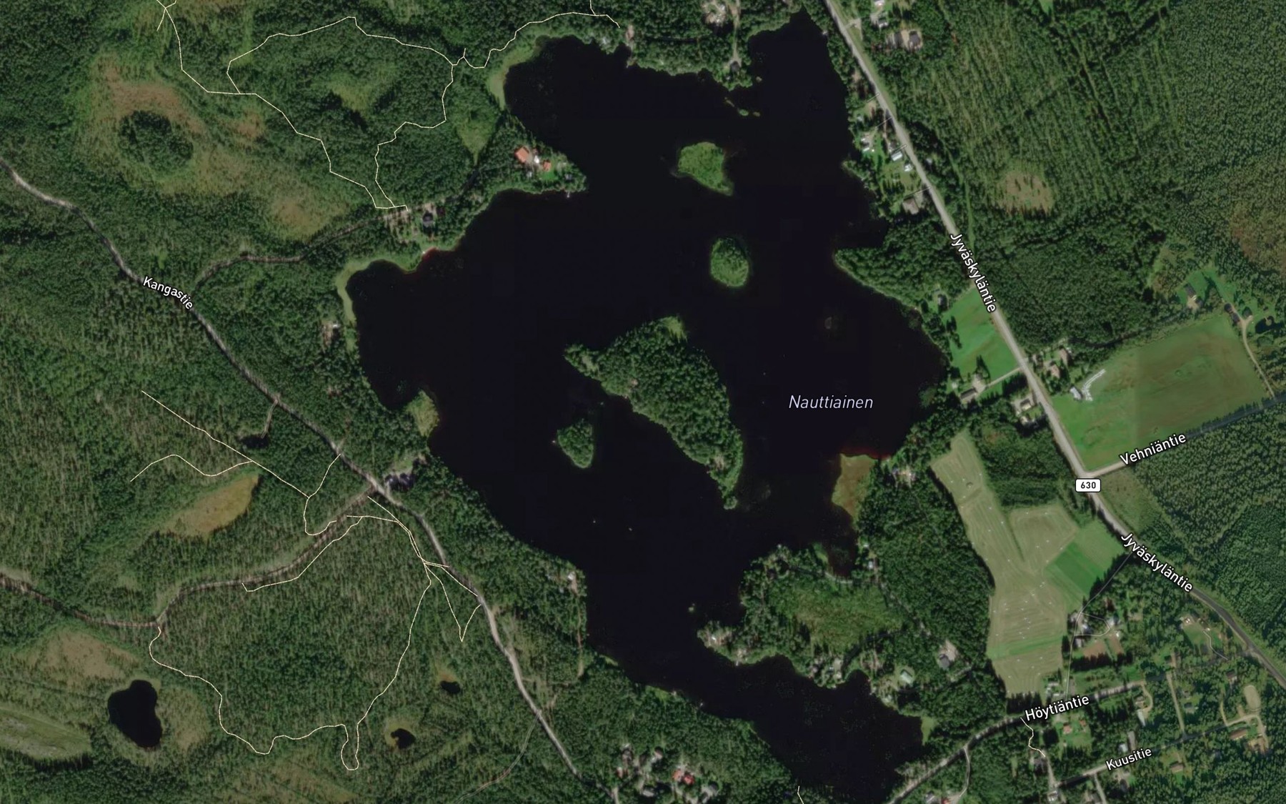 Satellite map of the Nauttiainen