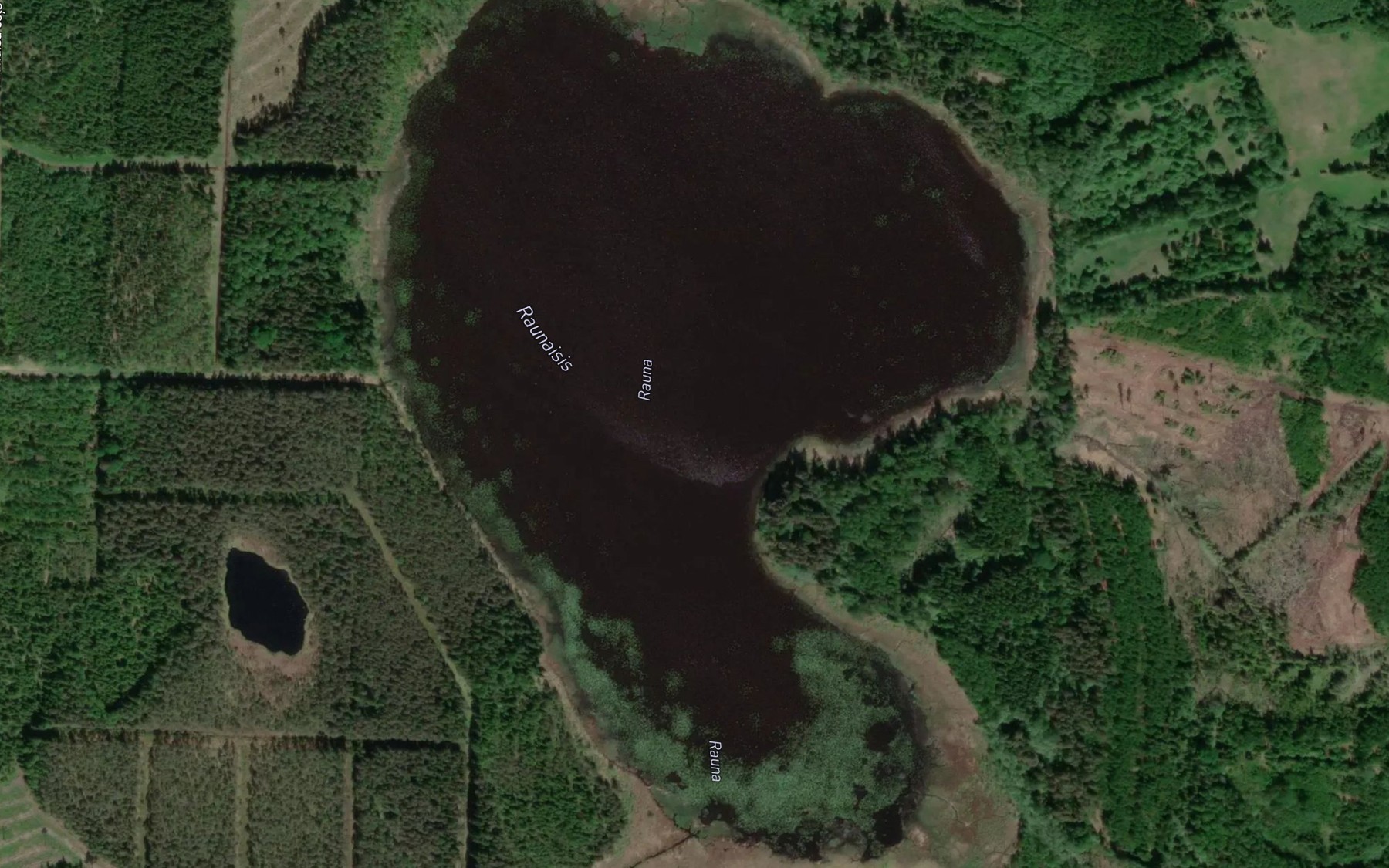 Satellite map of the Raunaizis