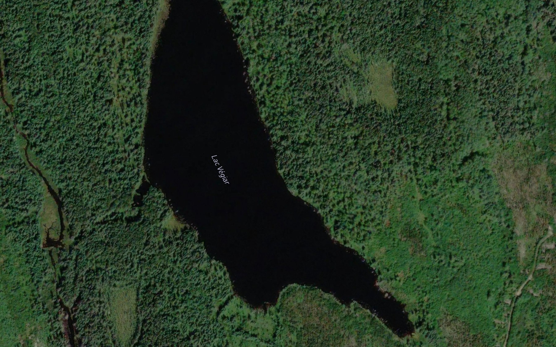 Satellite map of the Lac Vegiar