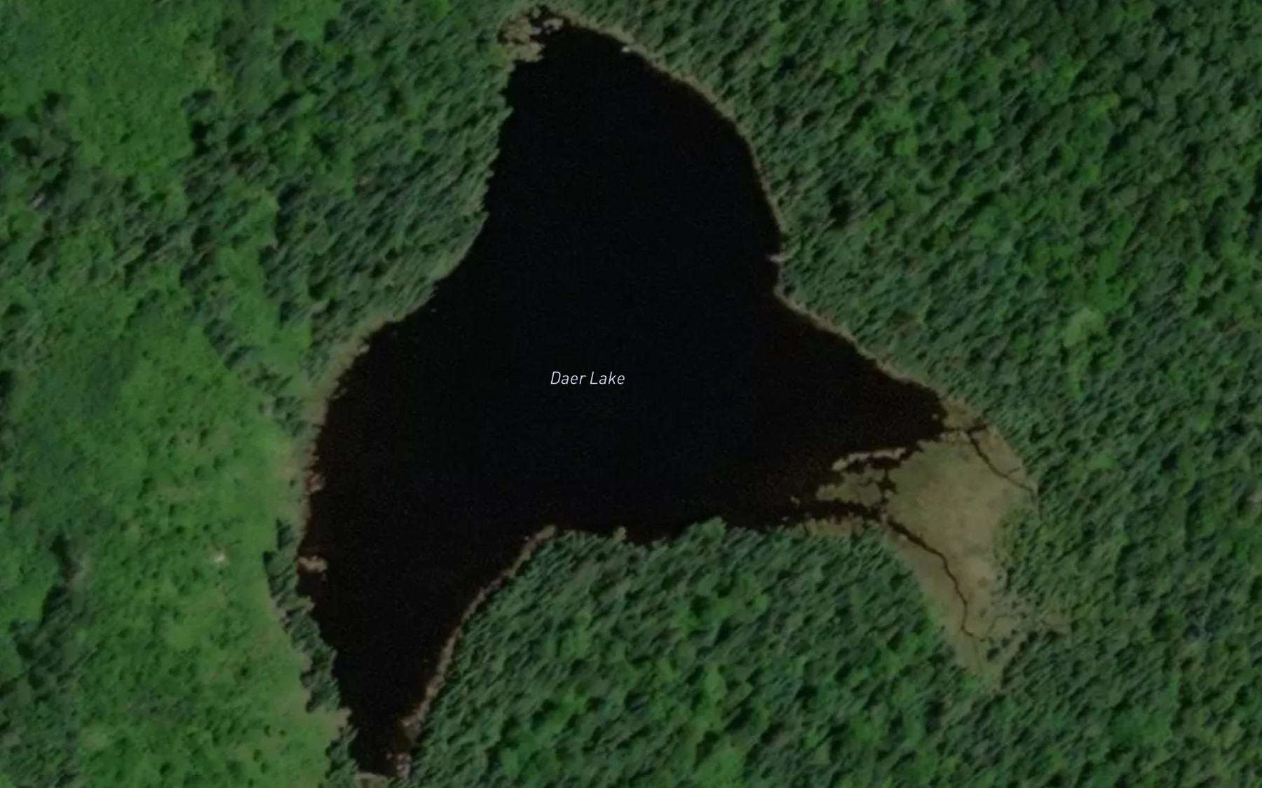 Satellite map of the Daer Lake