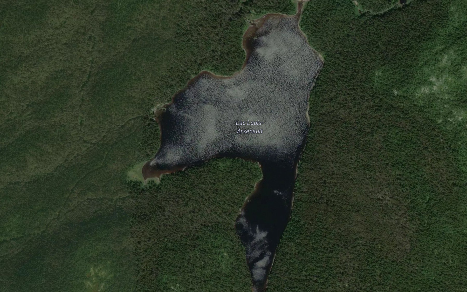 Satellite map of the Lac Louis-Arsenault