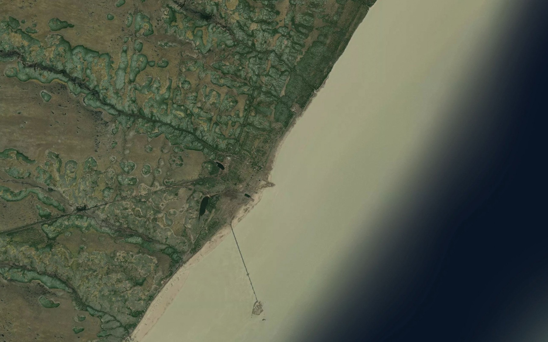 Satellite map of the Root Creek