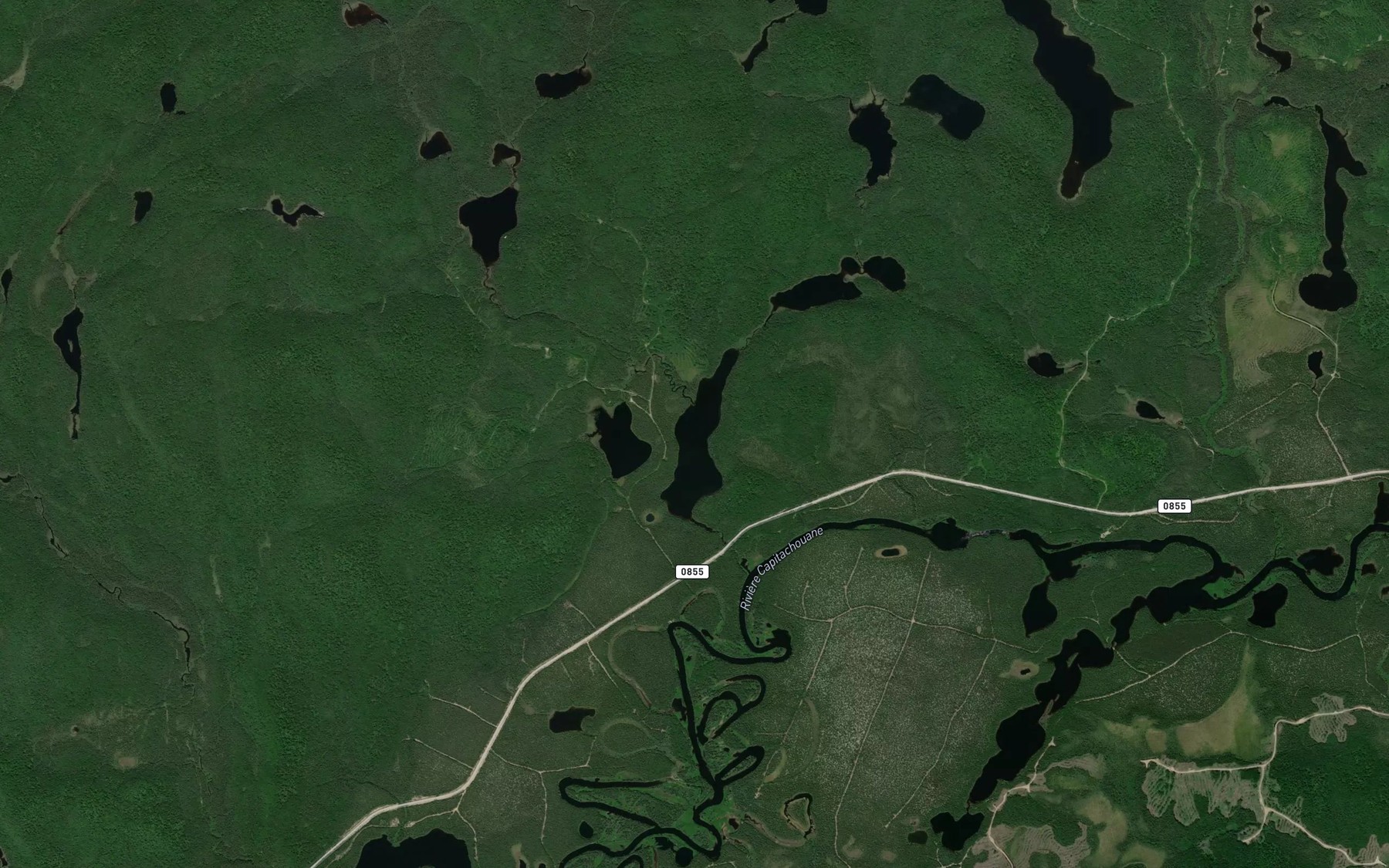 Satellite map of the Lac des Accores