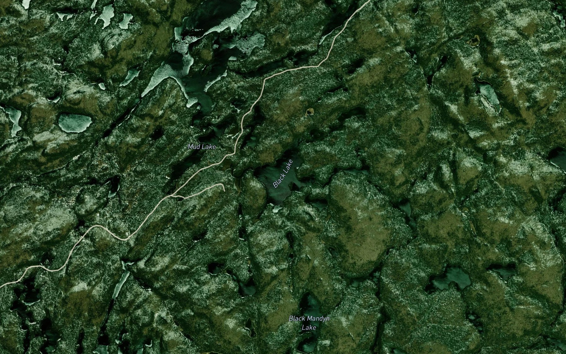 Satellite map of the Black Lake