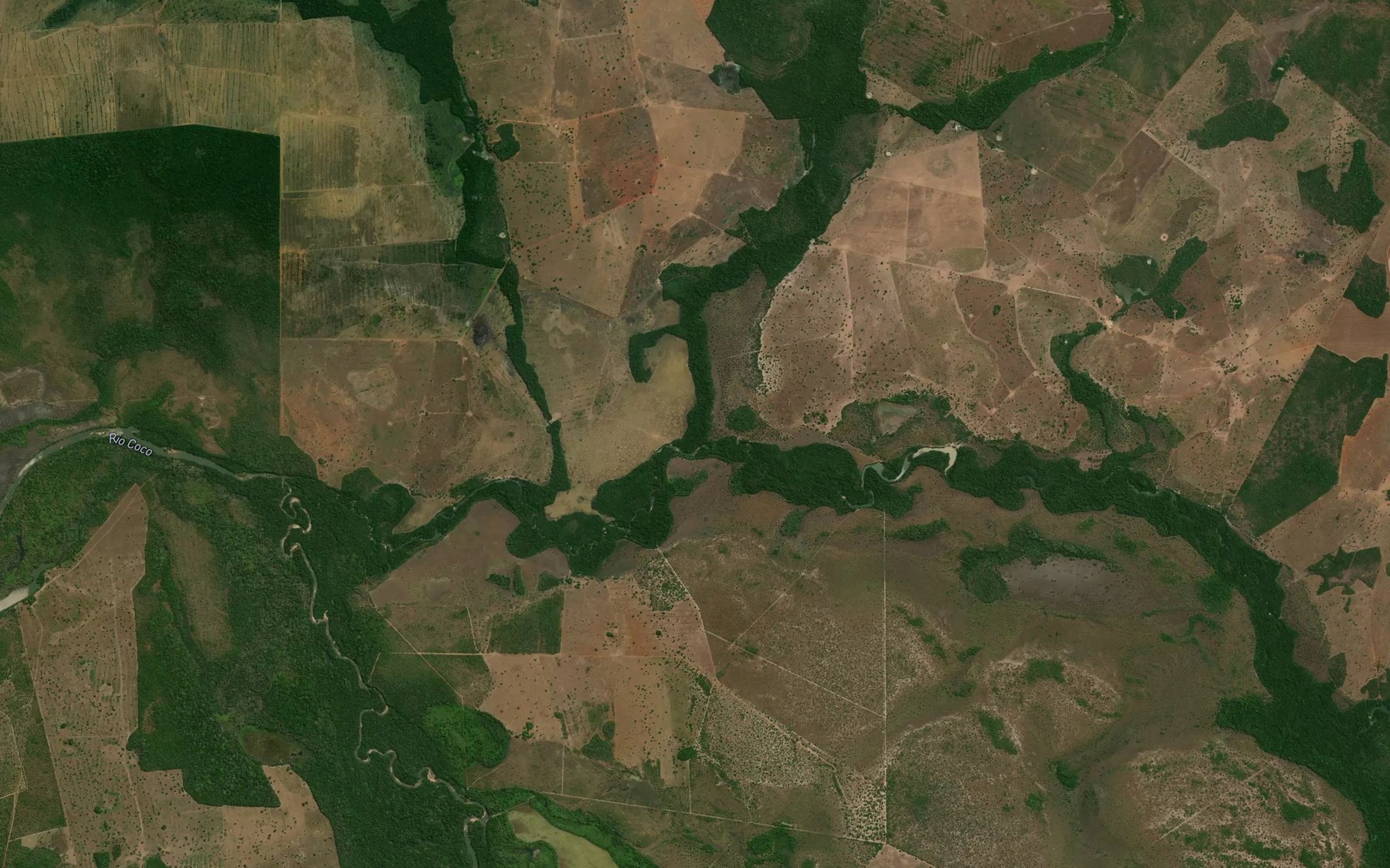 Satellite map of the Corrego Azul