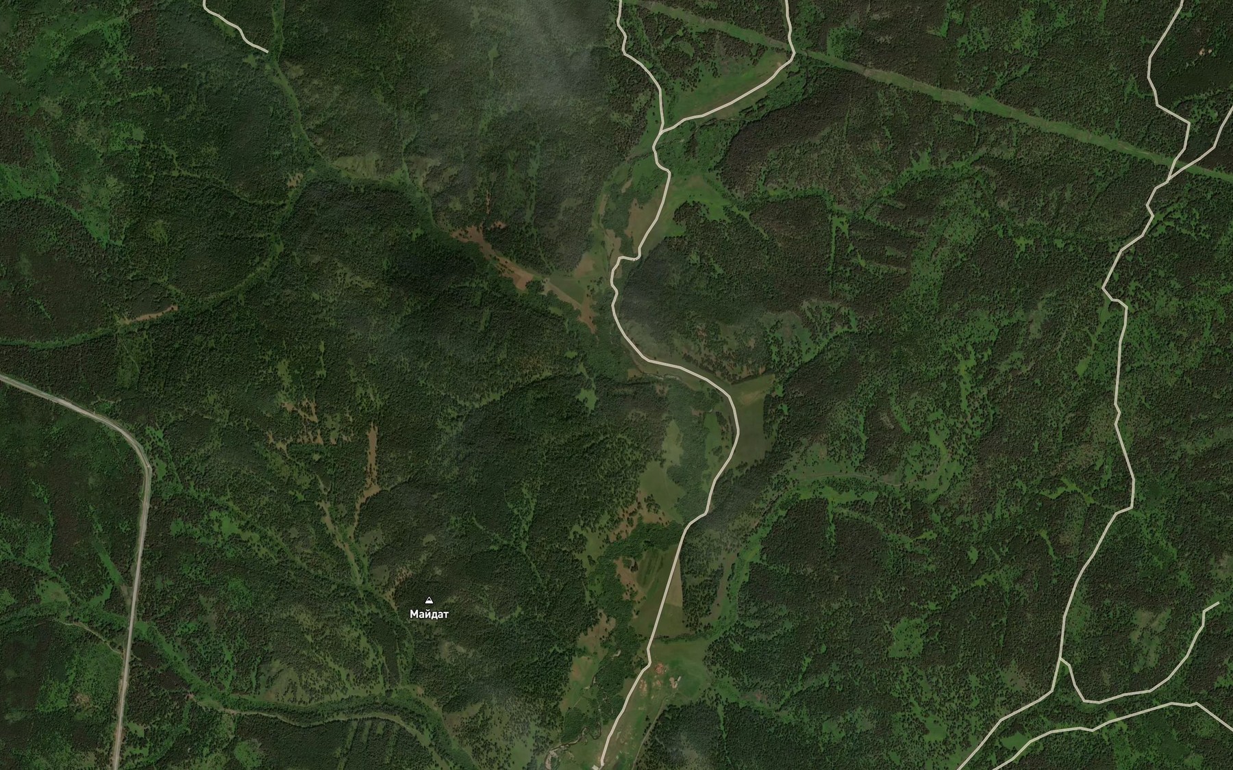 Satellite map of the Malaya Maygashta