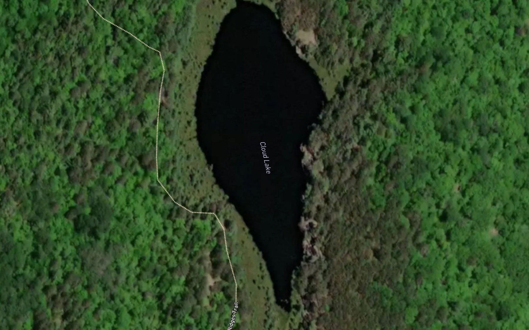 Satellite map of the Cloud Lake