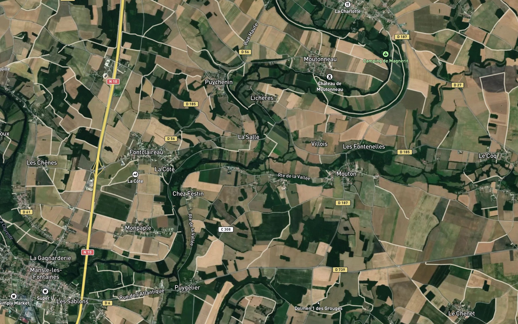 Satellite map of the Sonnette