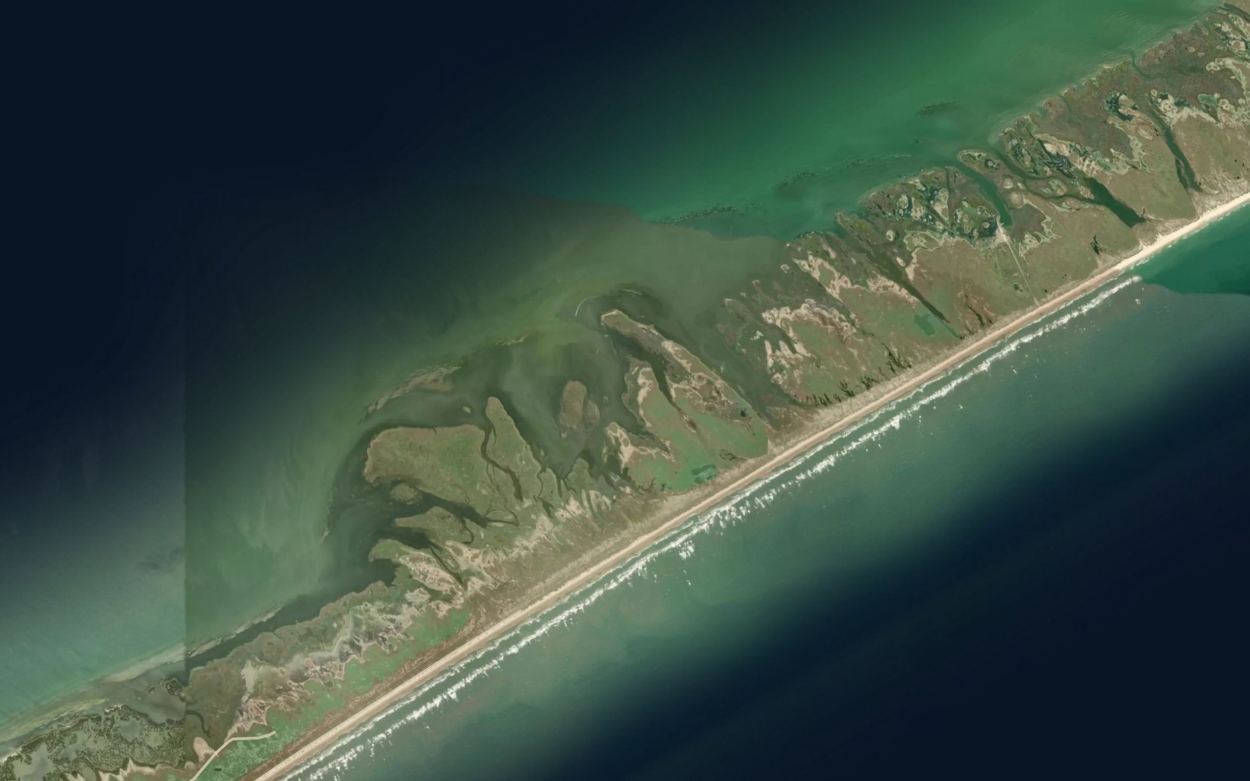 Satellite map of the Hilberts Bayou
