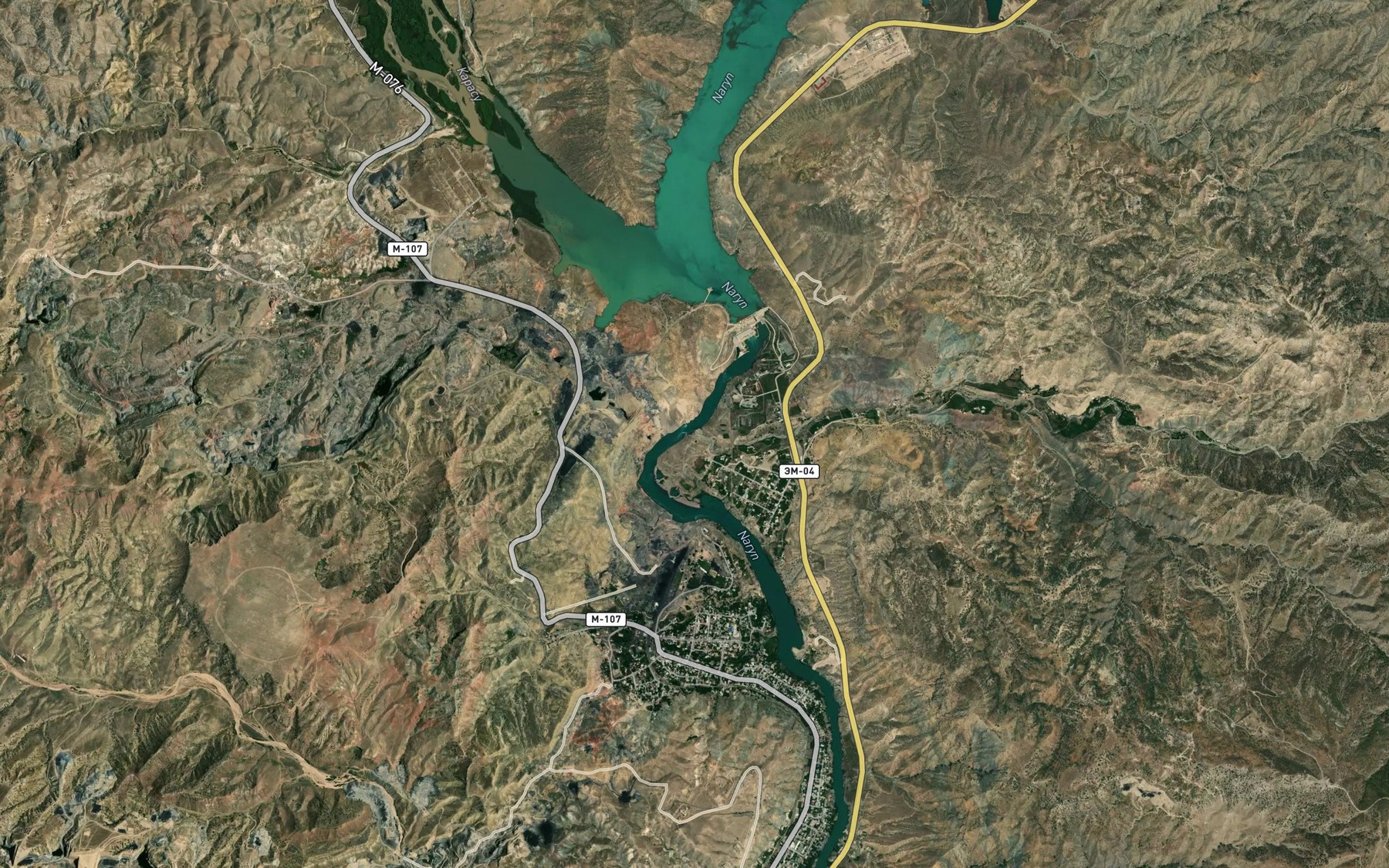 Satellite map of the Aksu