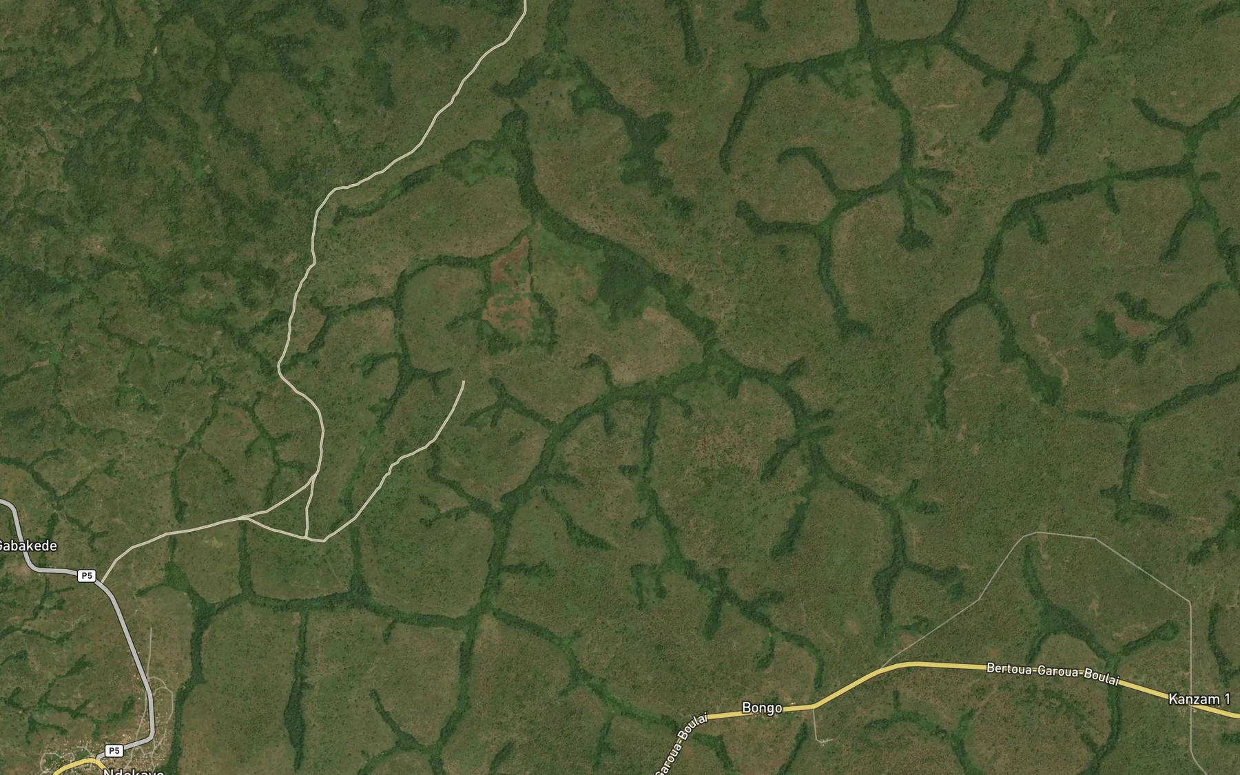 Satellite map of the Yakissi