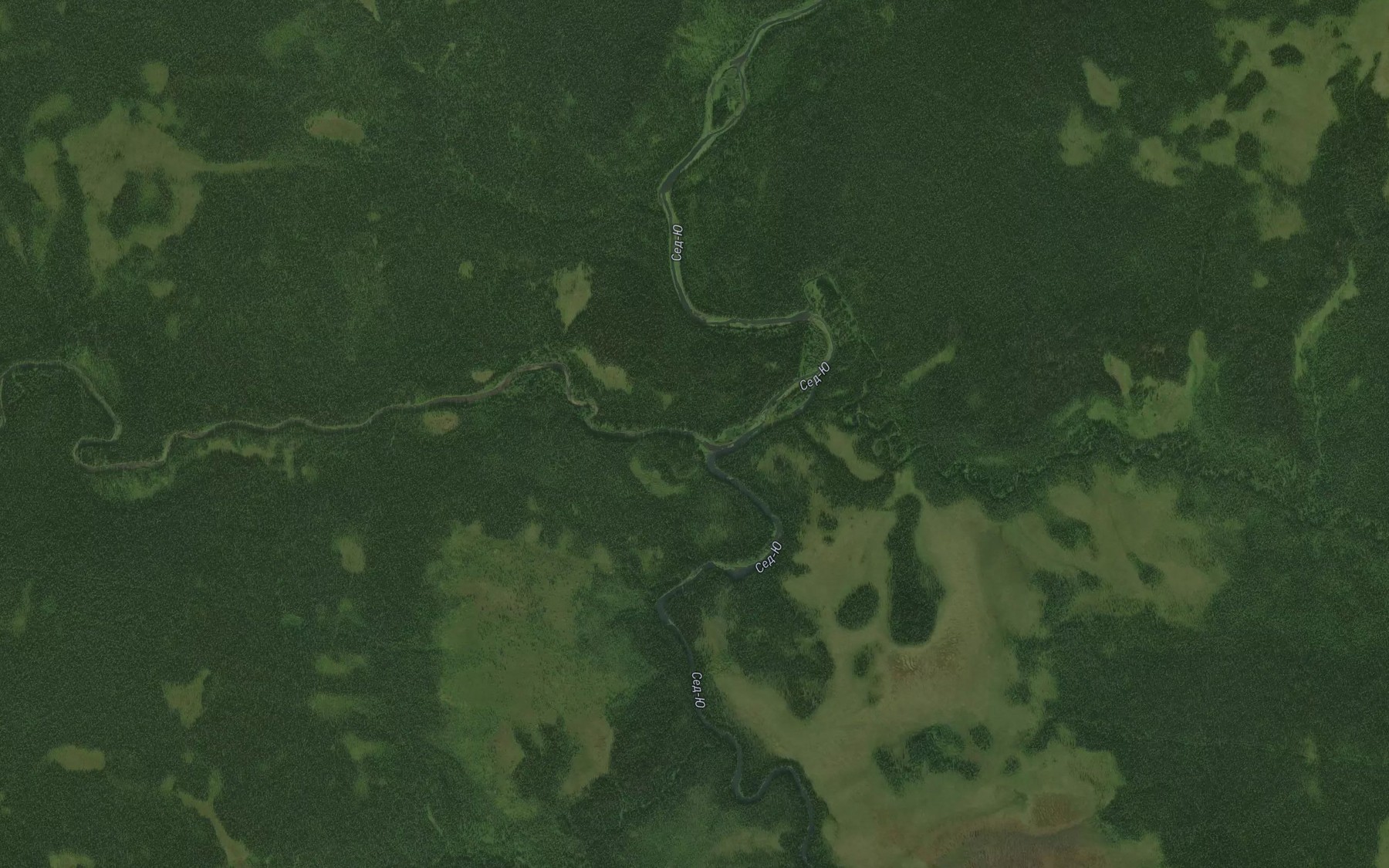 Satellite map of the Kosvozh