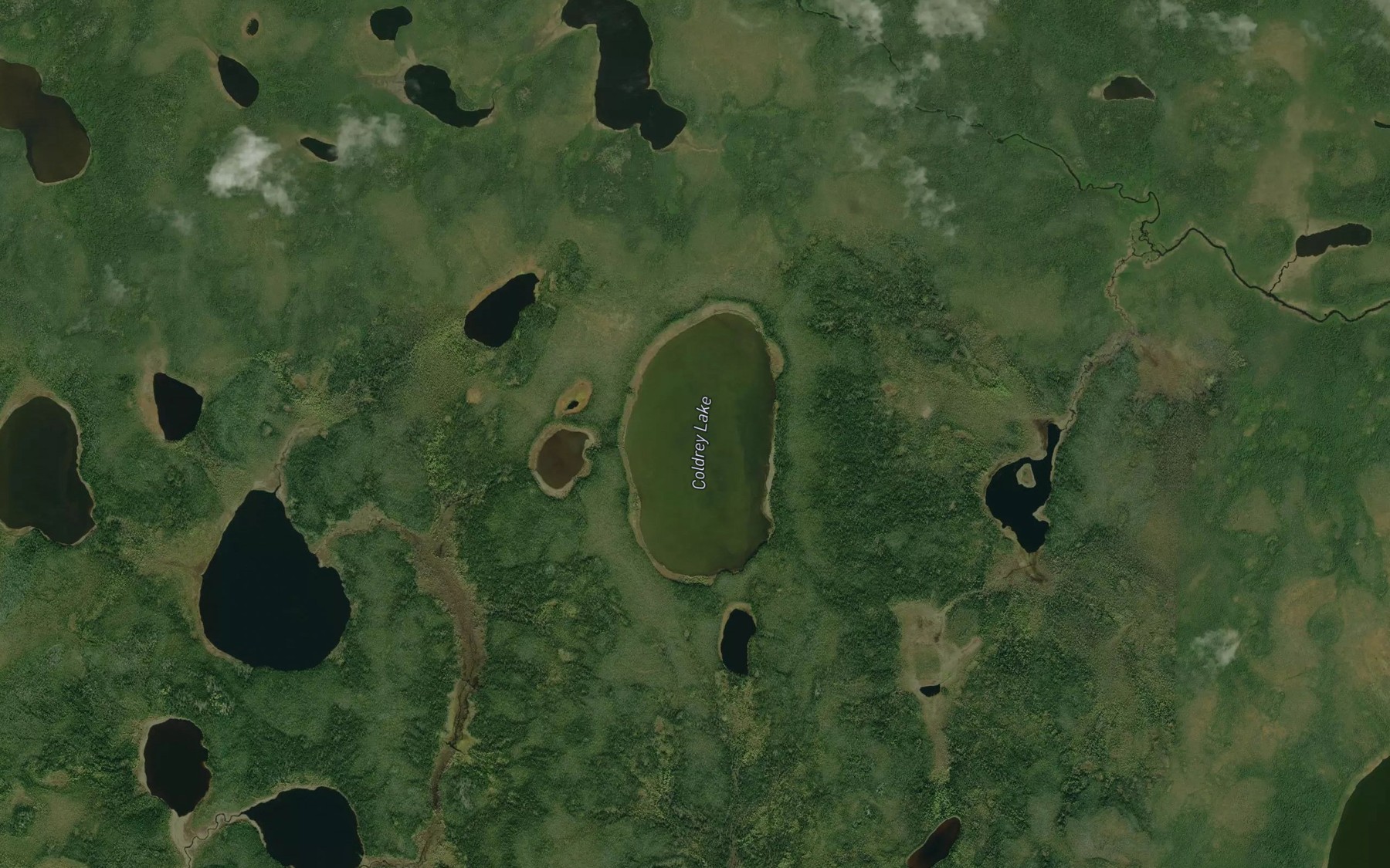Satellite map of the Coldrey Lake