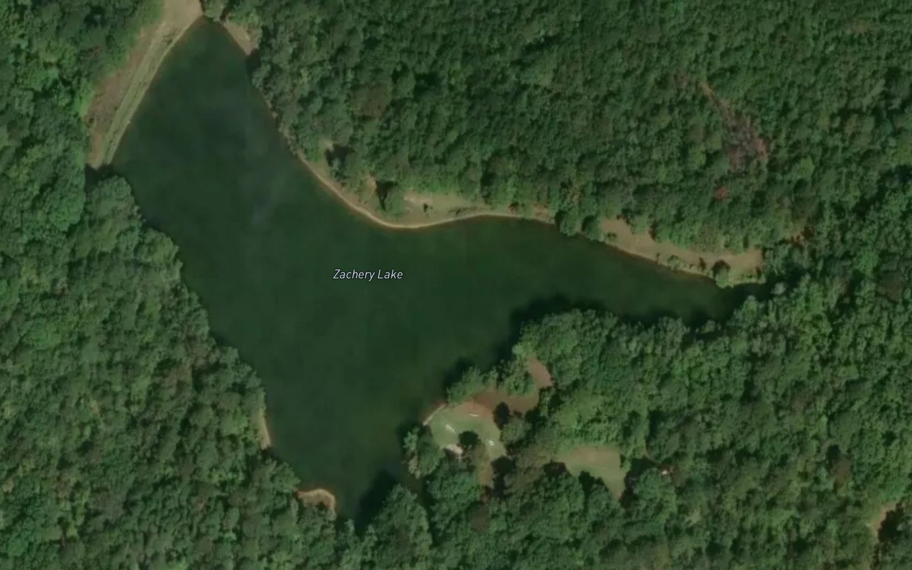 Satellite map of the Zachery Lake
