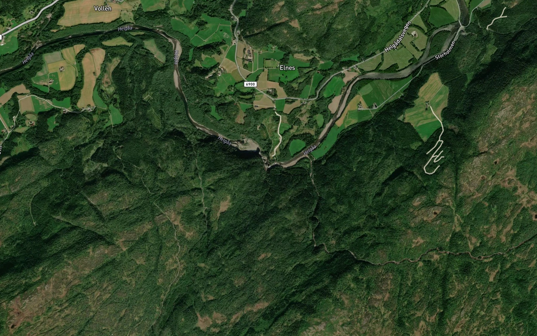 Satellite map of the Granfossen
