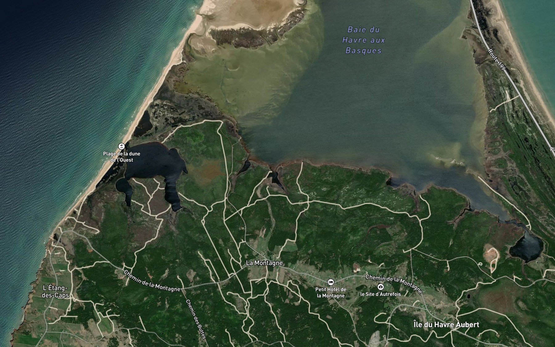 Satellite map of the Barachois a Henriette