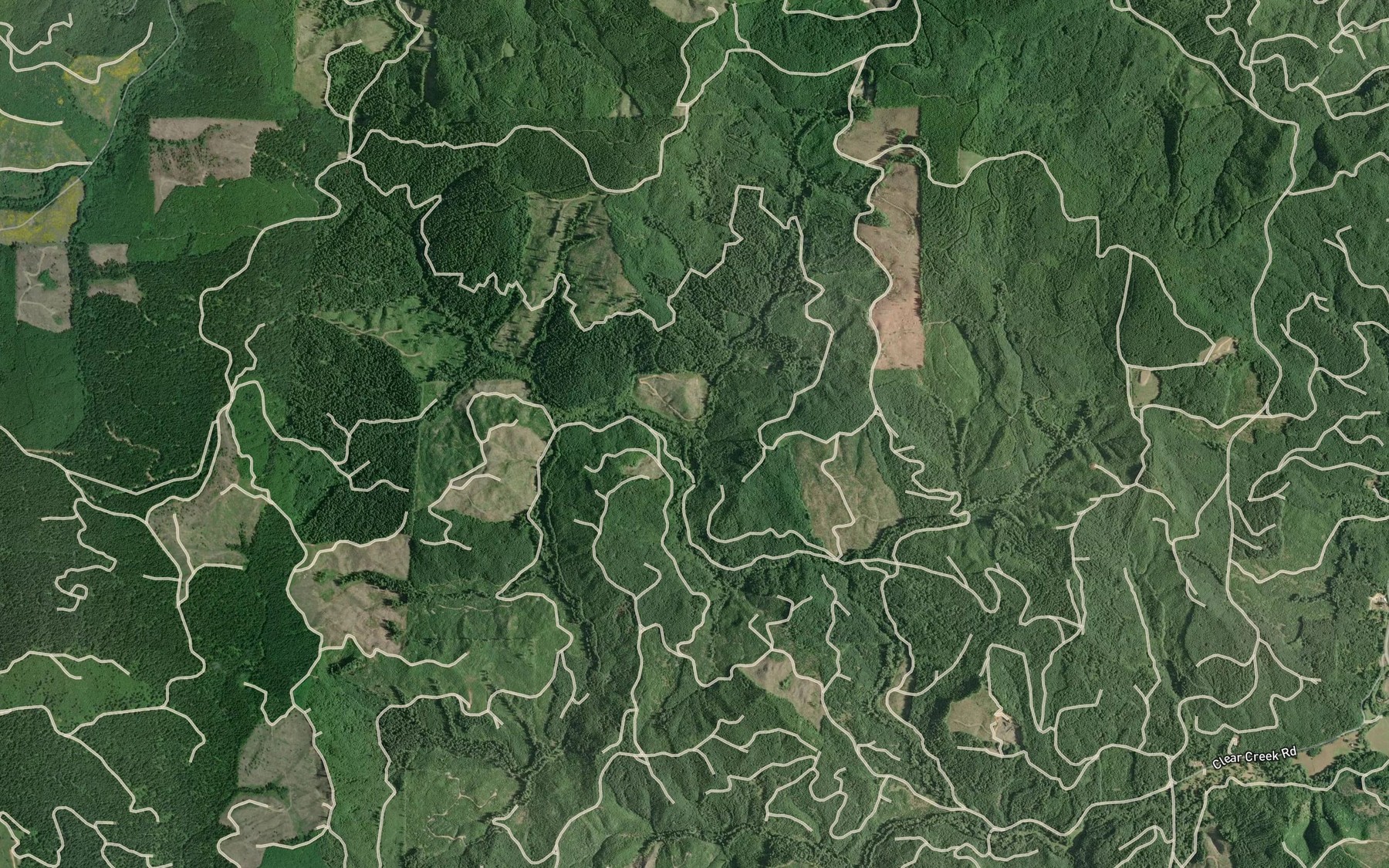 Satellite map of the Upper North Fork