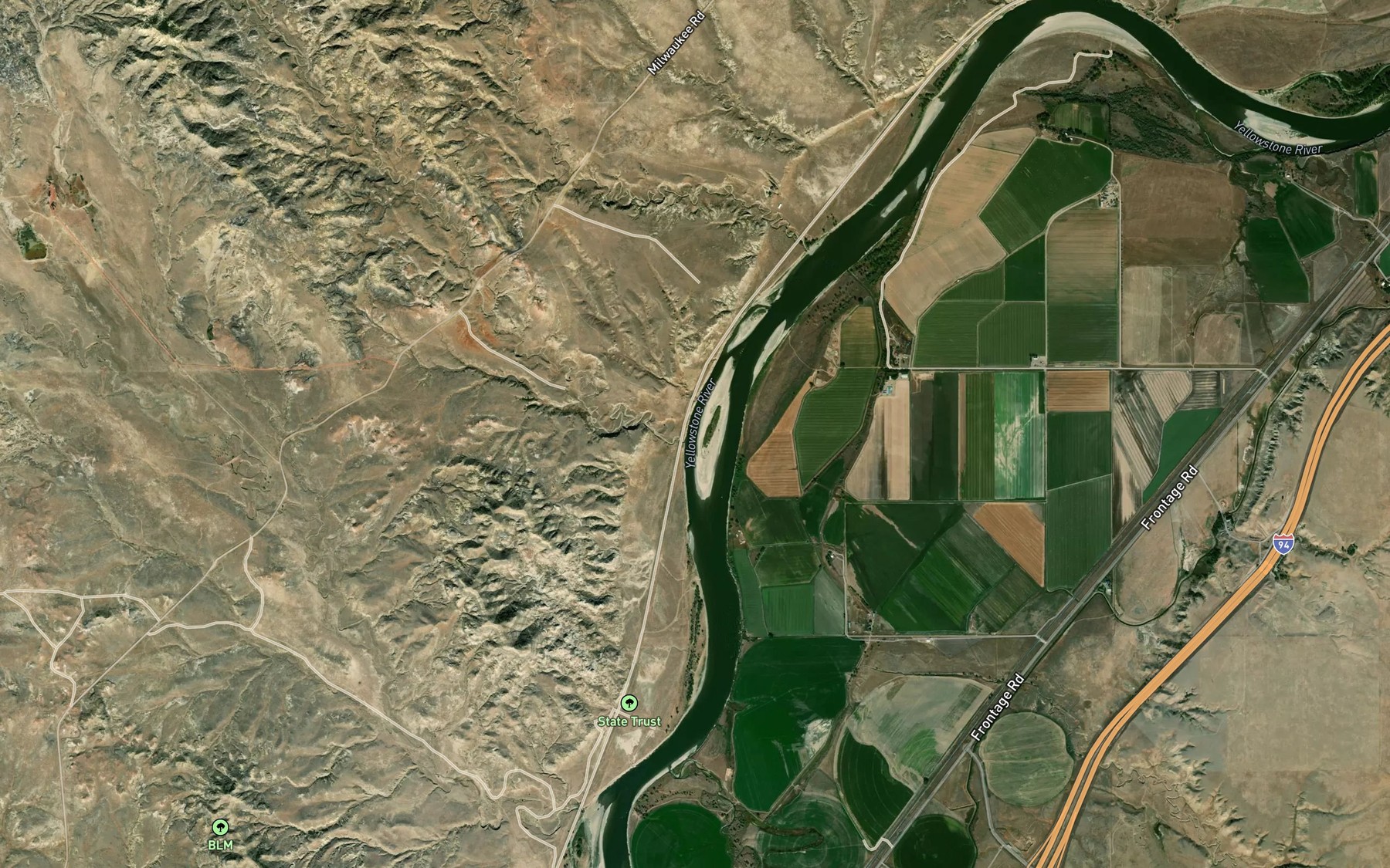 Satellite map of the Saugus Creek