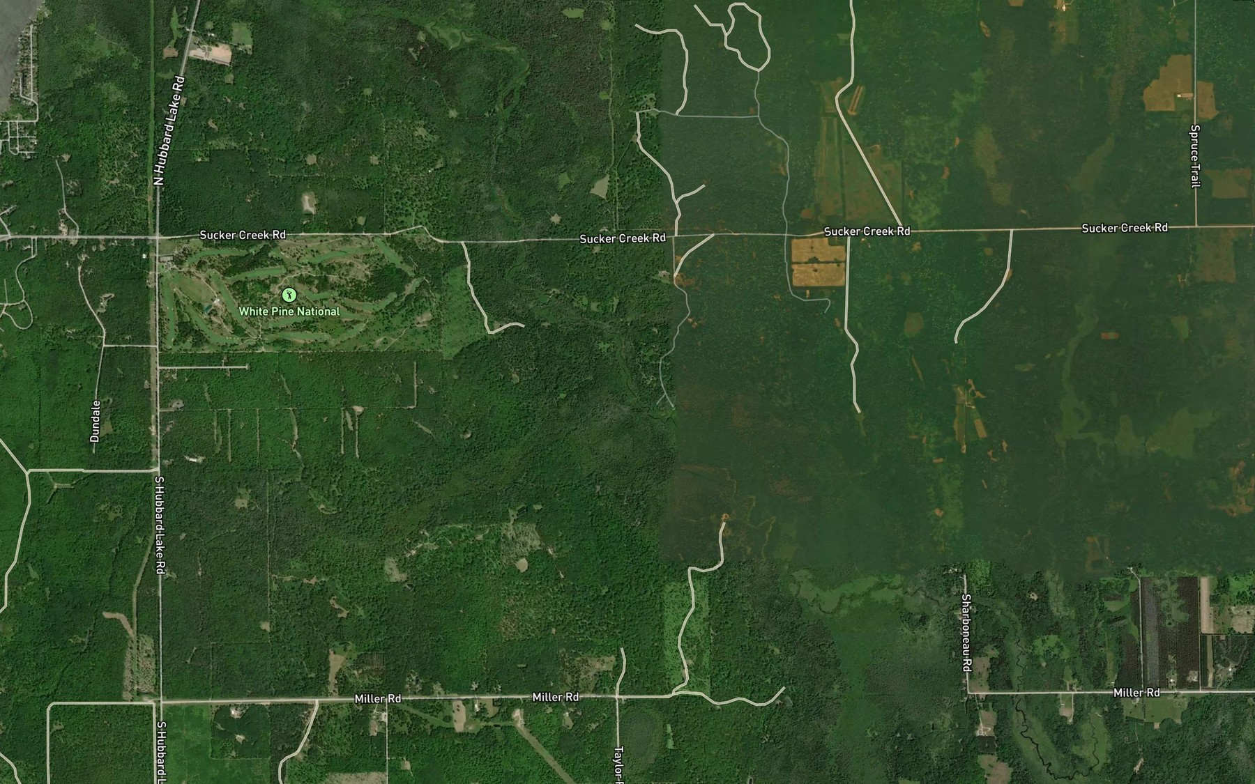 Satellite map of the Vincent Creek