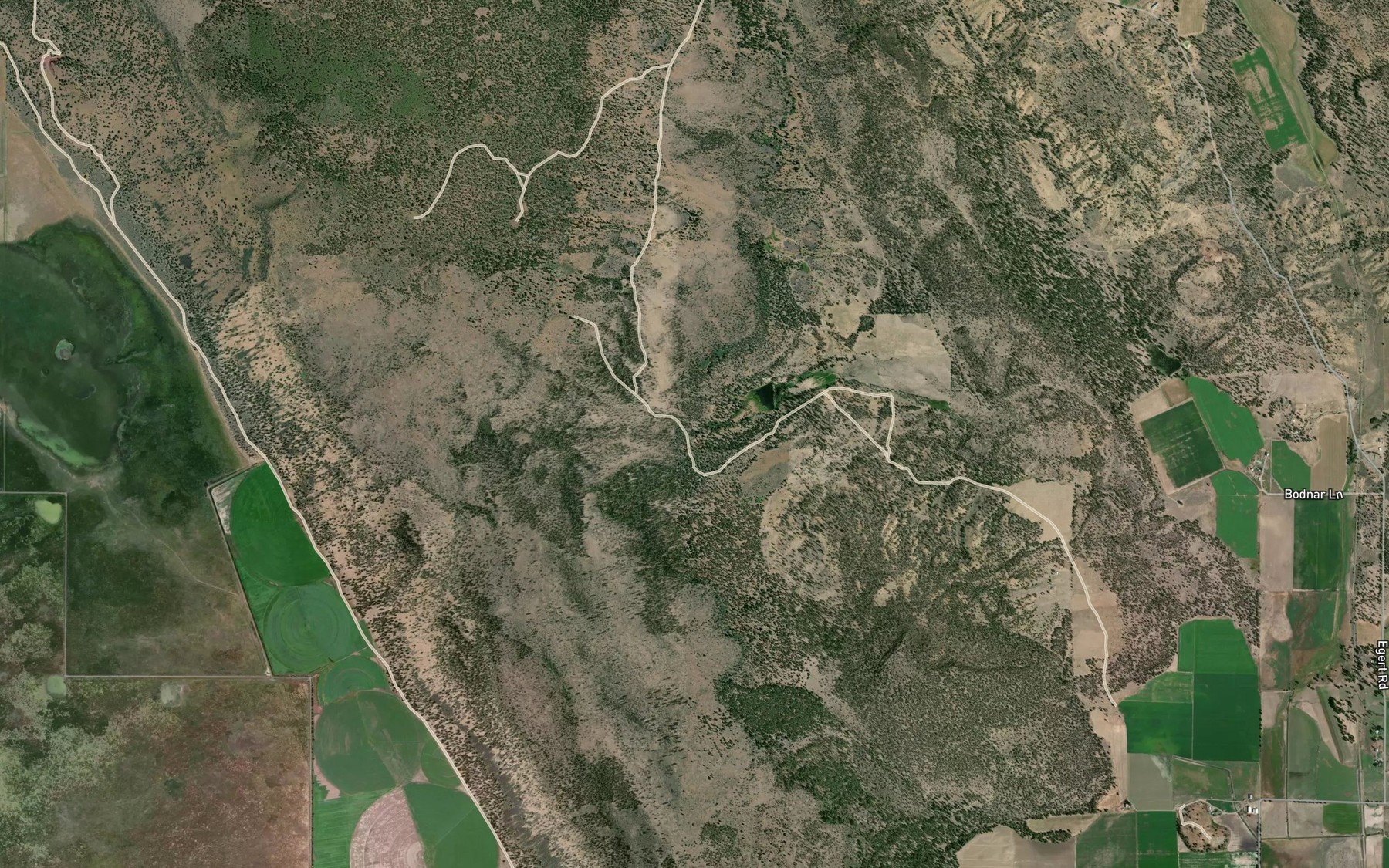 Satellite map of the Rattlesnake Spring