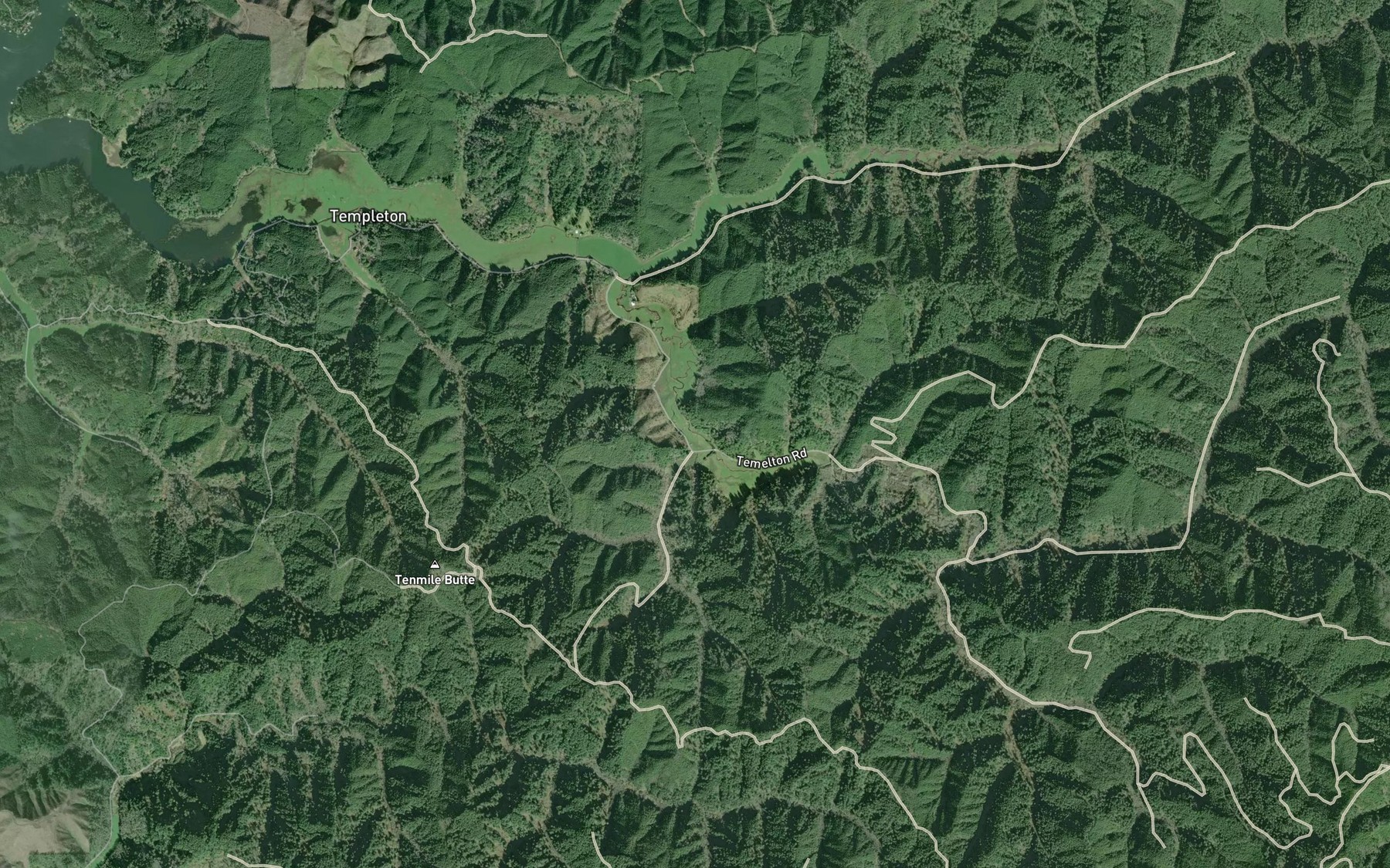 Satellite map of the Hatchery Creek